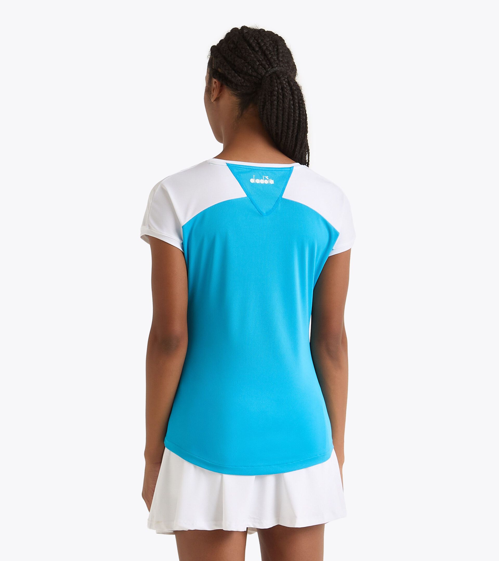 Tennis-T-Shirt - Damen L. T-SHIRT COURT KONIGSBLAU FLUO - Diadora