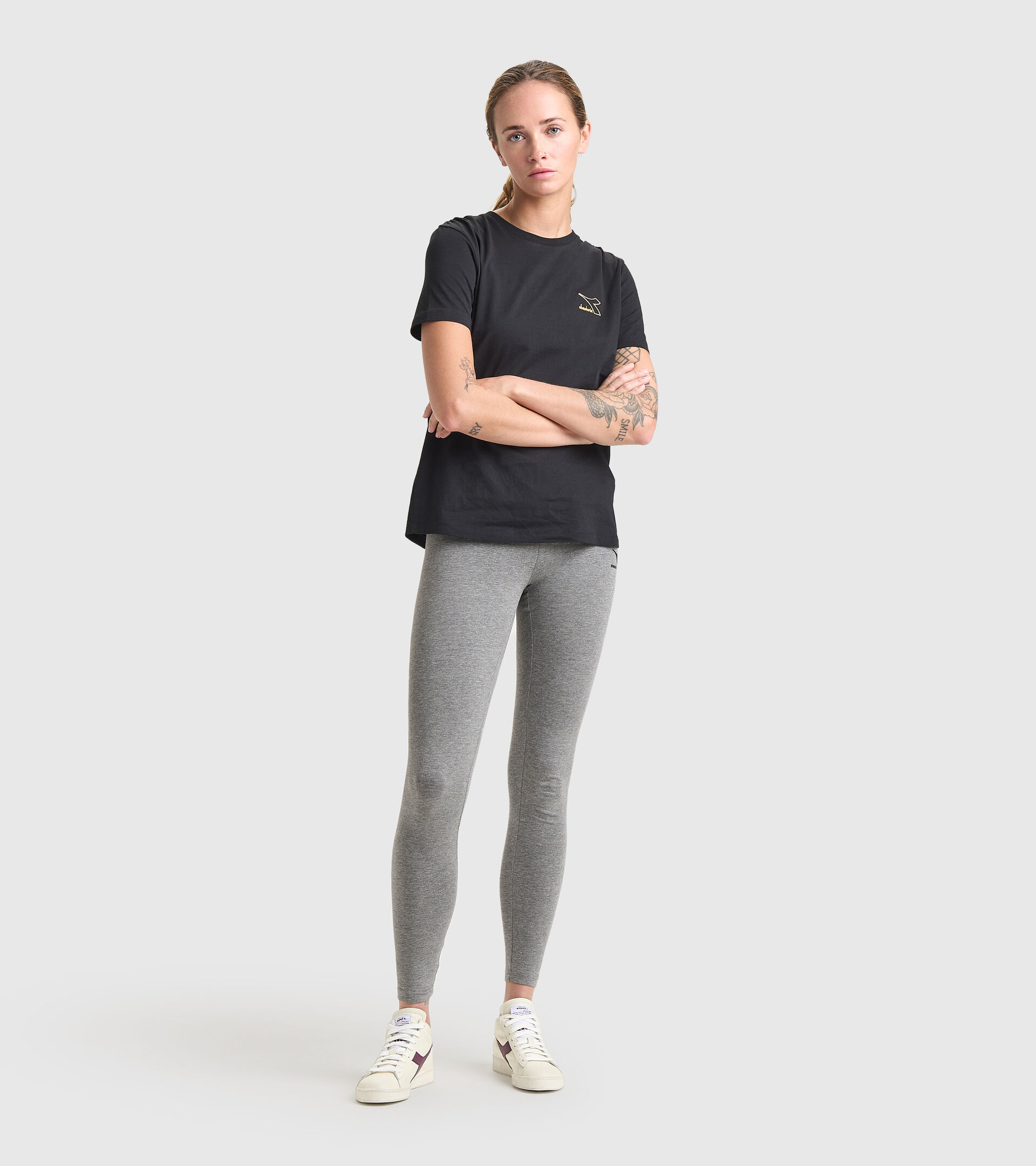 Sports leggings - Women L.LEGGINGS CORE DARK GRAY MELANGE (C6096) - Diadora