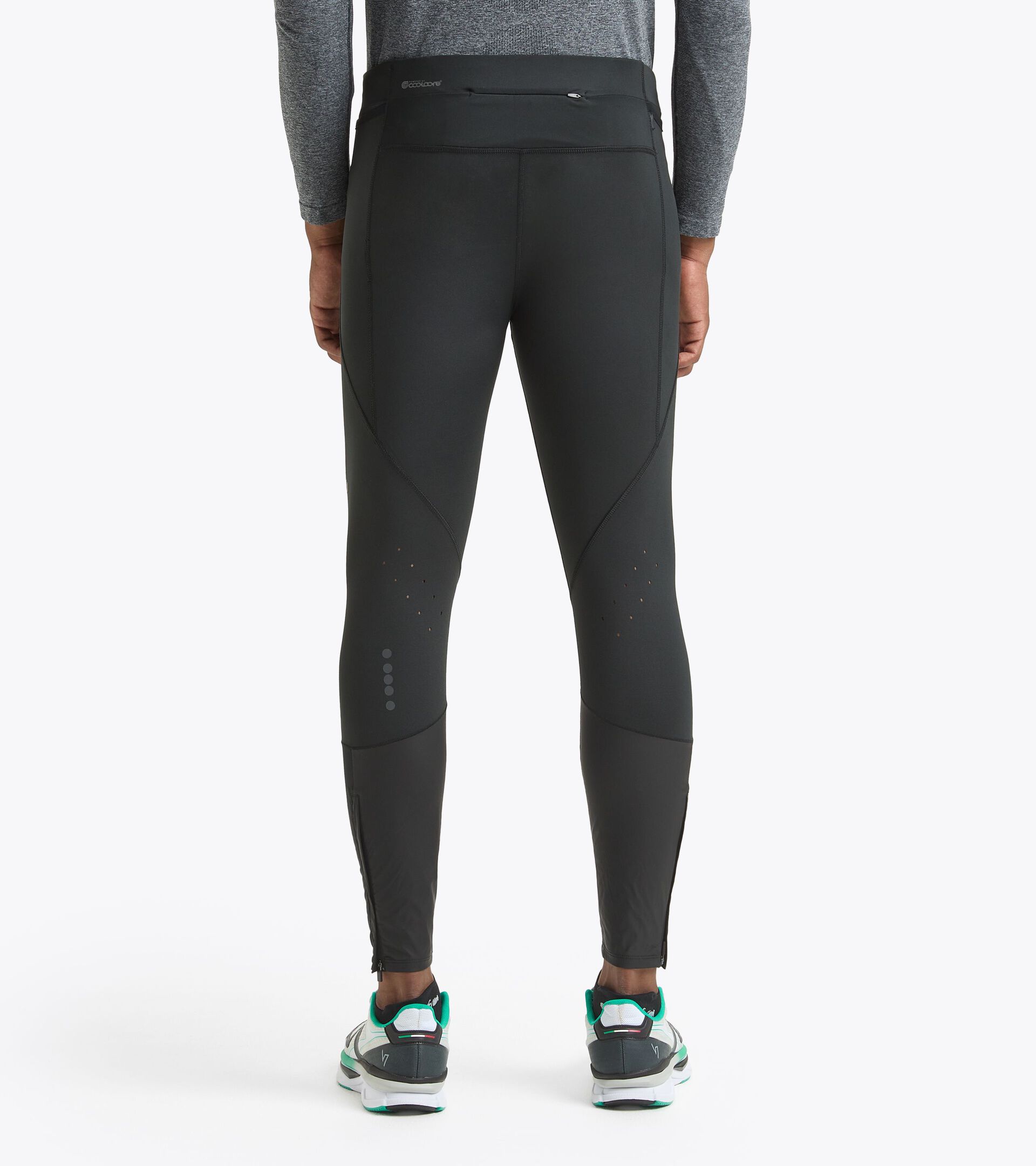 Sports leggings - Men RUN TIGHTS WINTER PROTECTION BLACK - Diadora