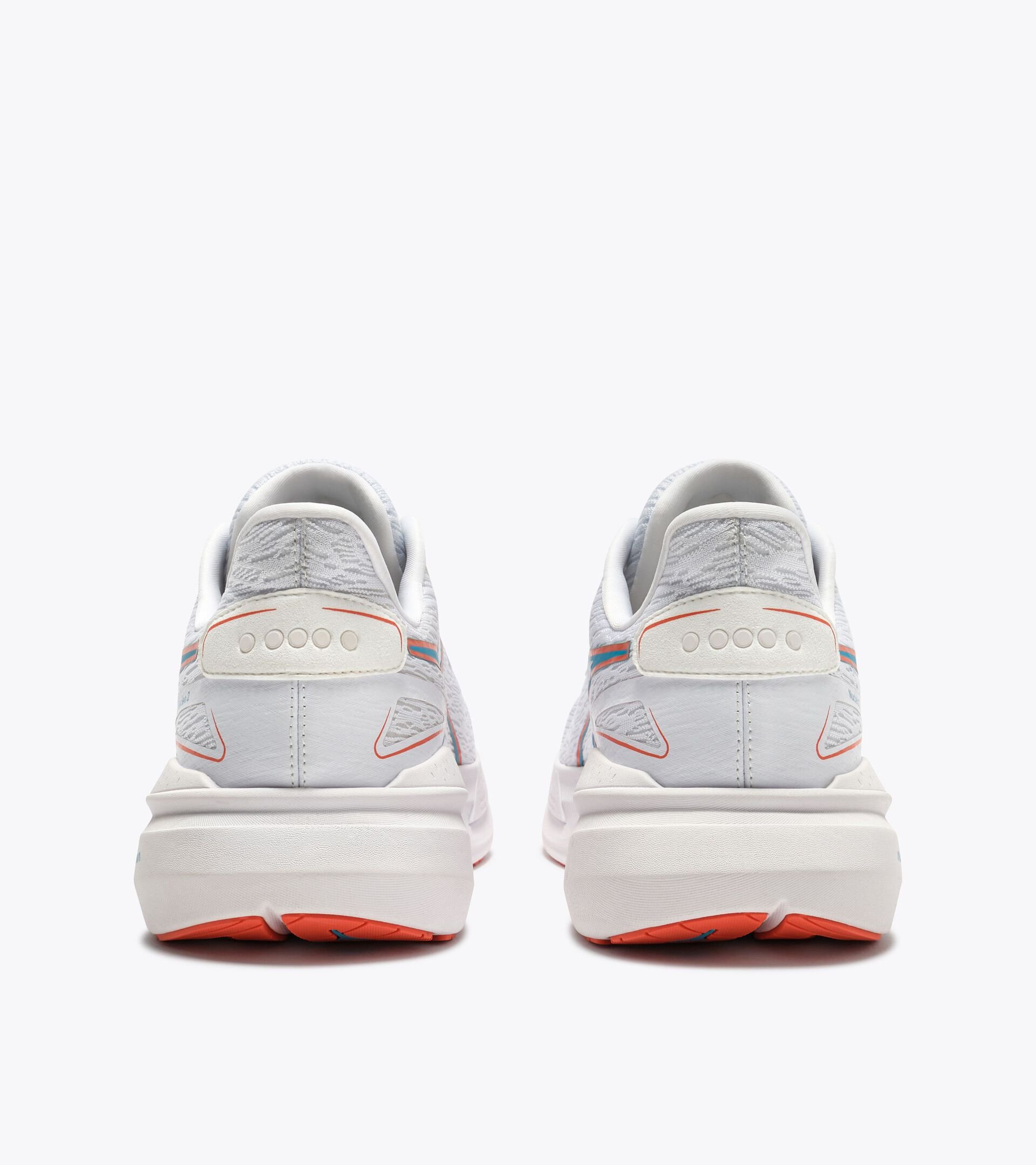 Running shoe - Comfort and stability - Men's NUCLEO 2 WHITE/ORANGE NASTURTIUM - Diadora