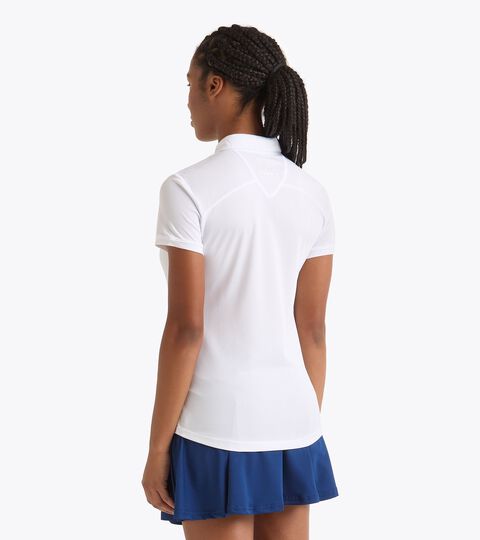 Tennis polo shirt - Women L. POLO COURT OPTICAL WHITE - Diadora