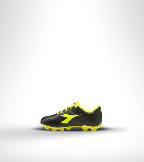 PICHICHI 3 MD JR, BLACK/FLUO YELLOW DIADORA Hard ground football boot - Unisex kids PICHICHI 3 MD JR BLACK/FLUO YELLOW DIADORA - Diadora