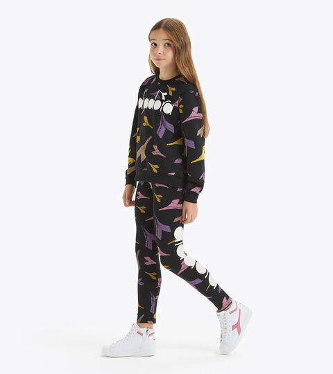 Tuta in cotone - Ragazze JG. T RACKSUIT LOGO AOP black  - null