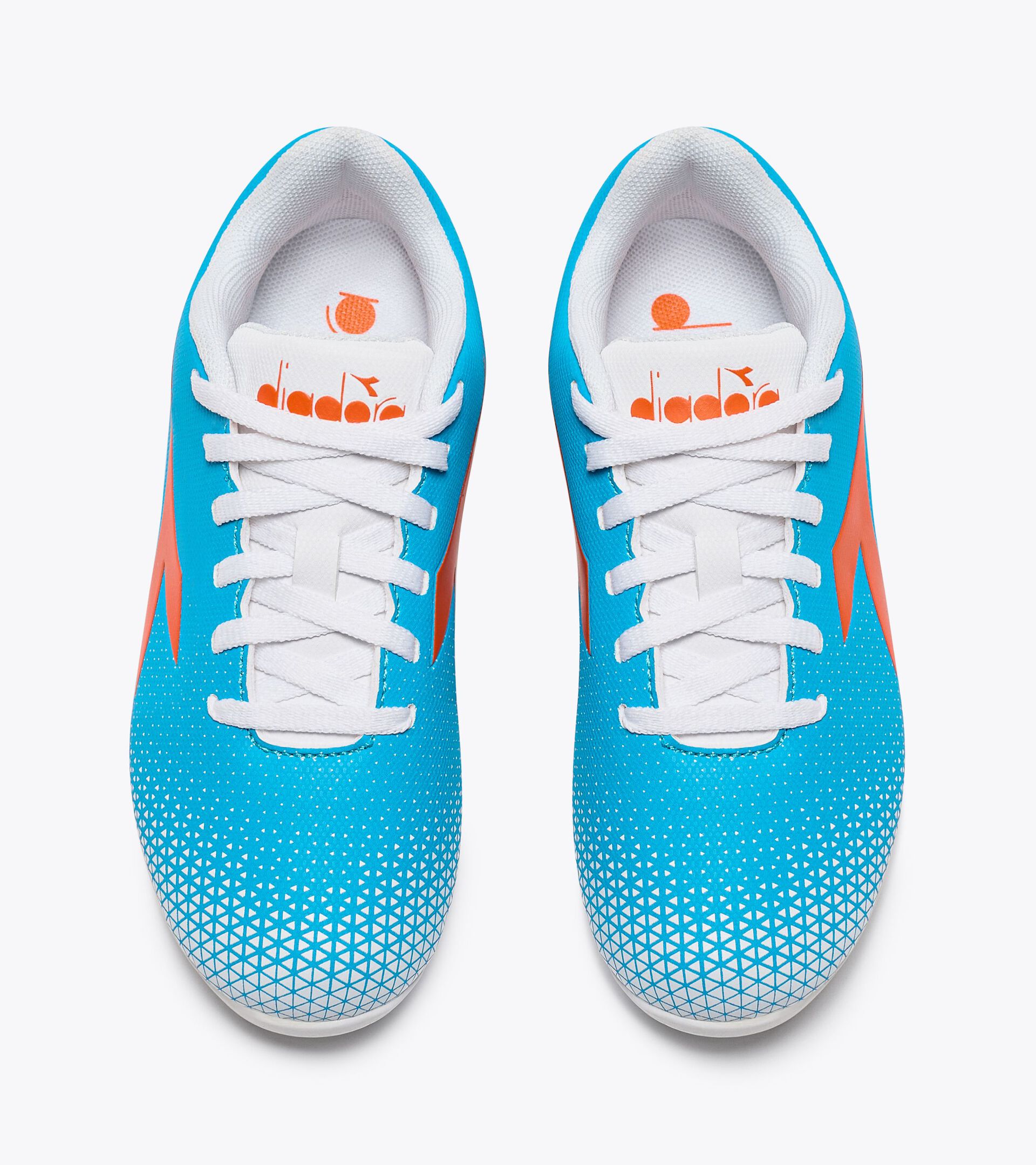 Chaussures de football pour terrains durs - Junior  PICHICHI 6 MD JR CYAN BLEU FLUO/BLANC/ORANGE - Diadora