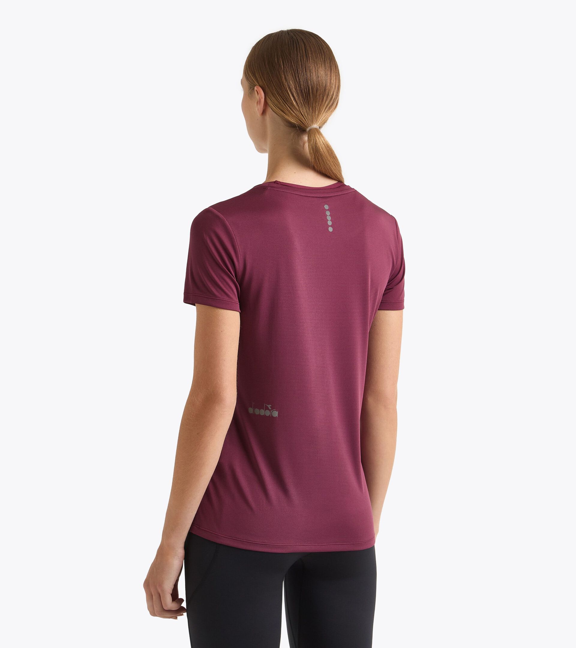 Camiseta deportiva - Mujer L. SS T-SHIRT RUN ROJO BANDERA - Diadora