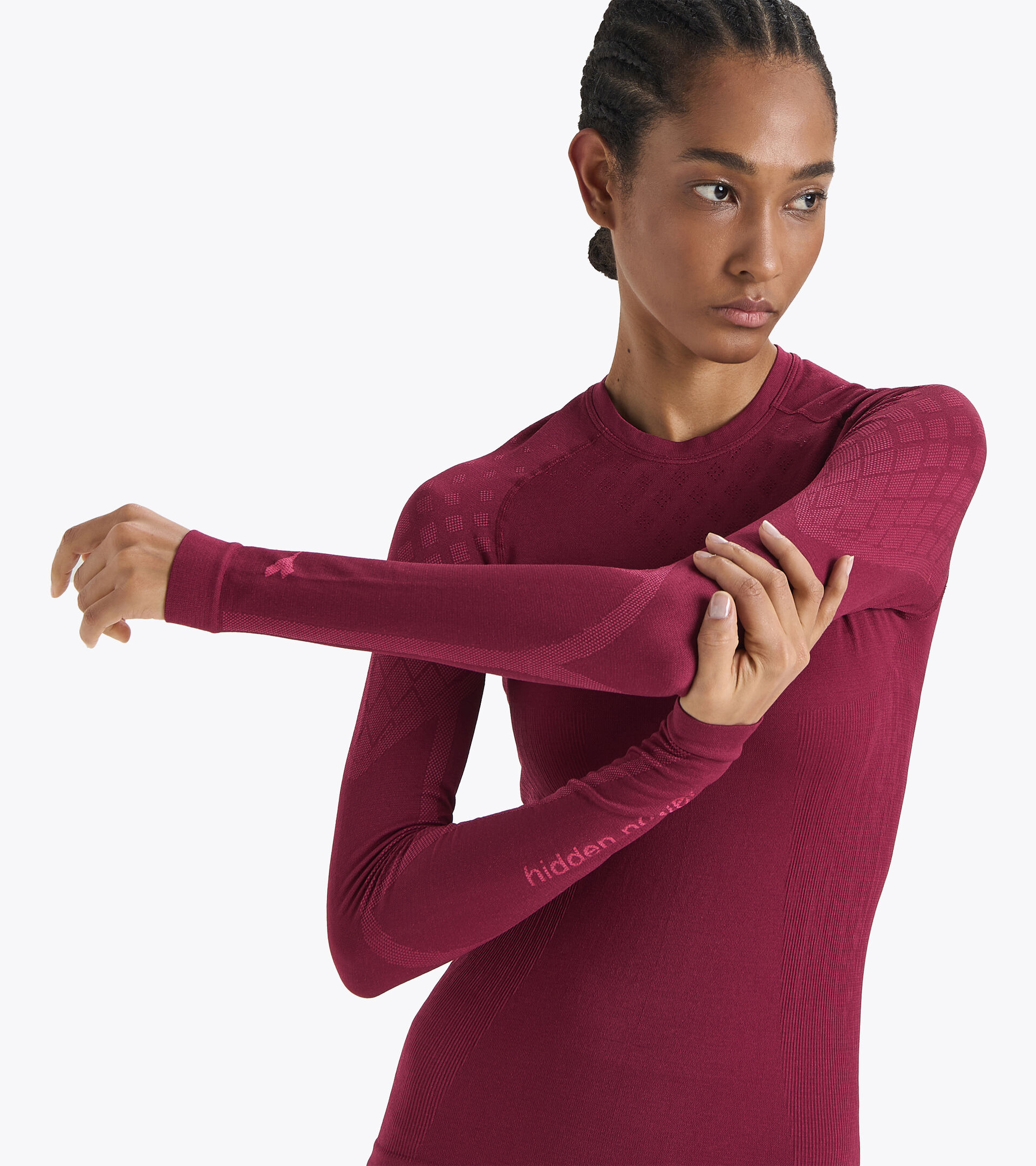 Long-sleeved training t-shirt - Women L. LS T-SHIRT ACT VIOLET RUBINE - Diadora