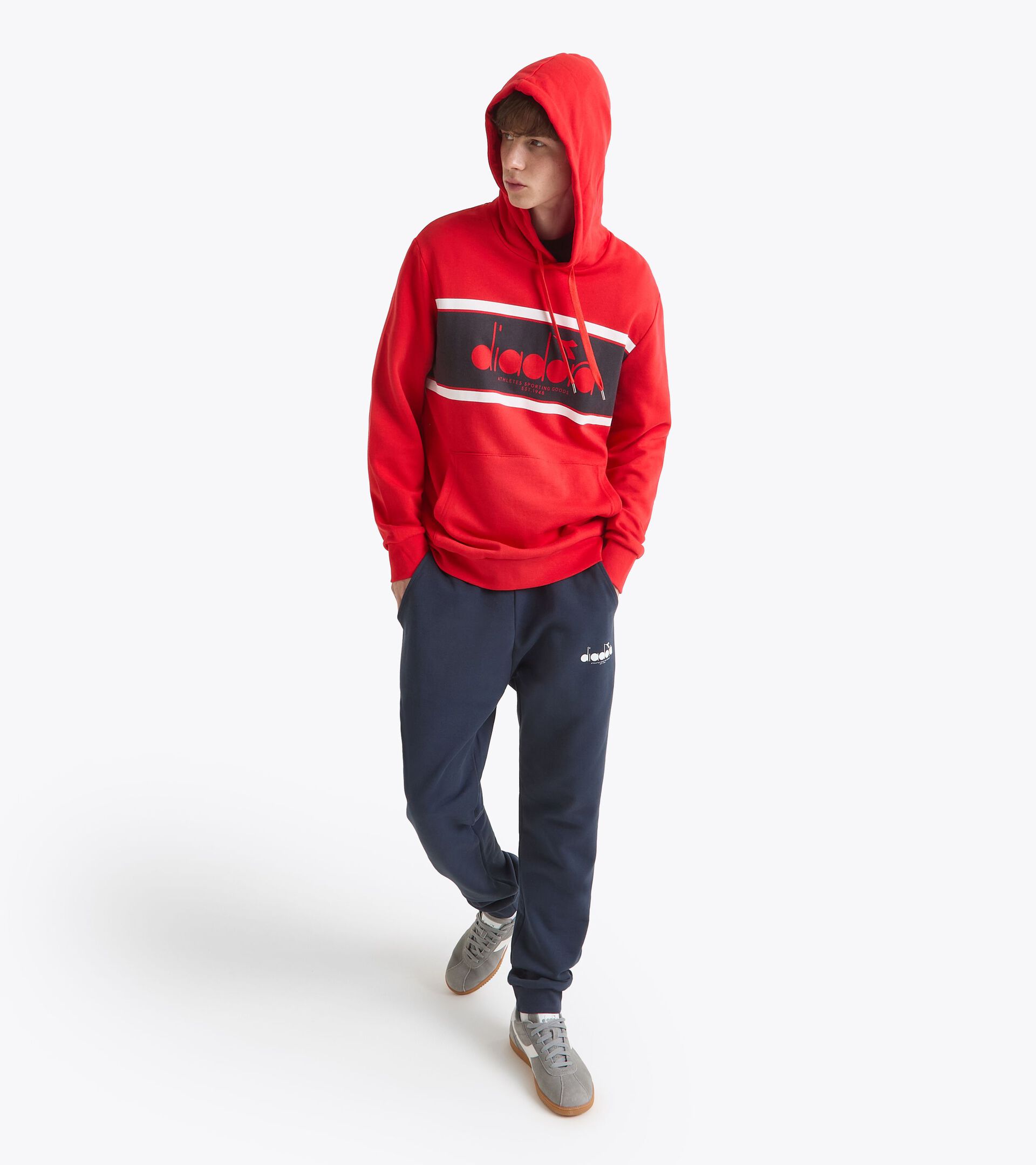 Color block hoodie - All-Gender HOODIE LOGO FER.RED ITALY - Diadora