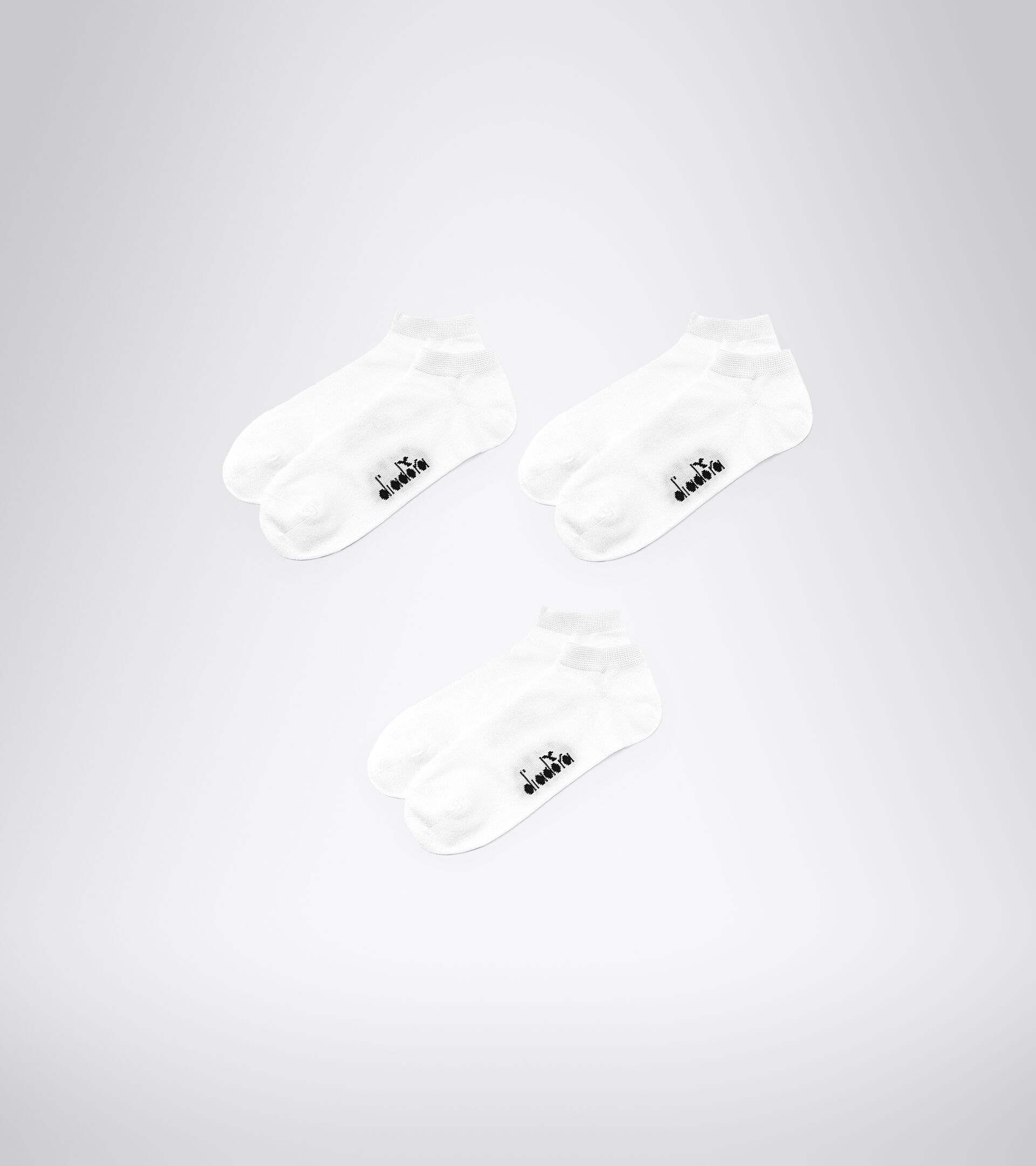 Invisible socks pack - Three pair - Unisex U.INVISIBLE SOCKS 3-PCS PACK OPTICAL WHITE - Diadora