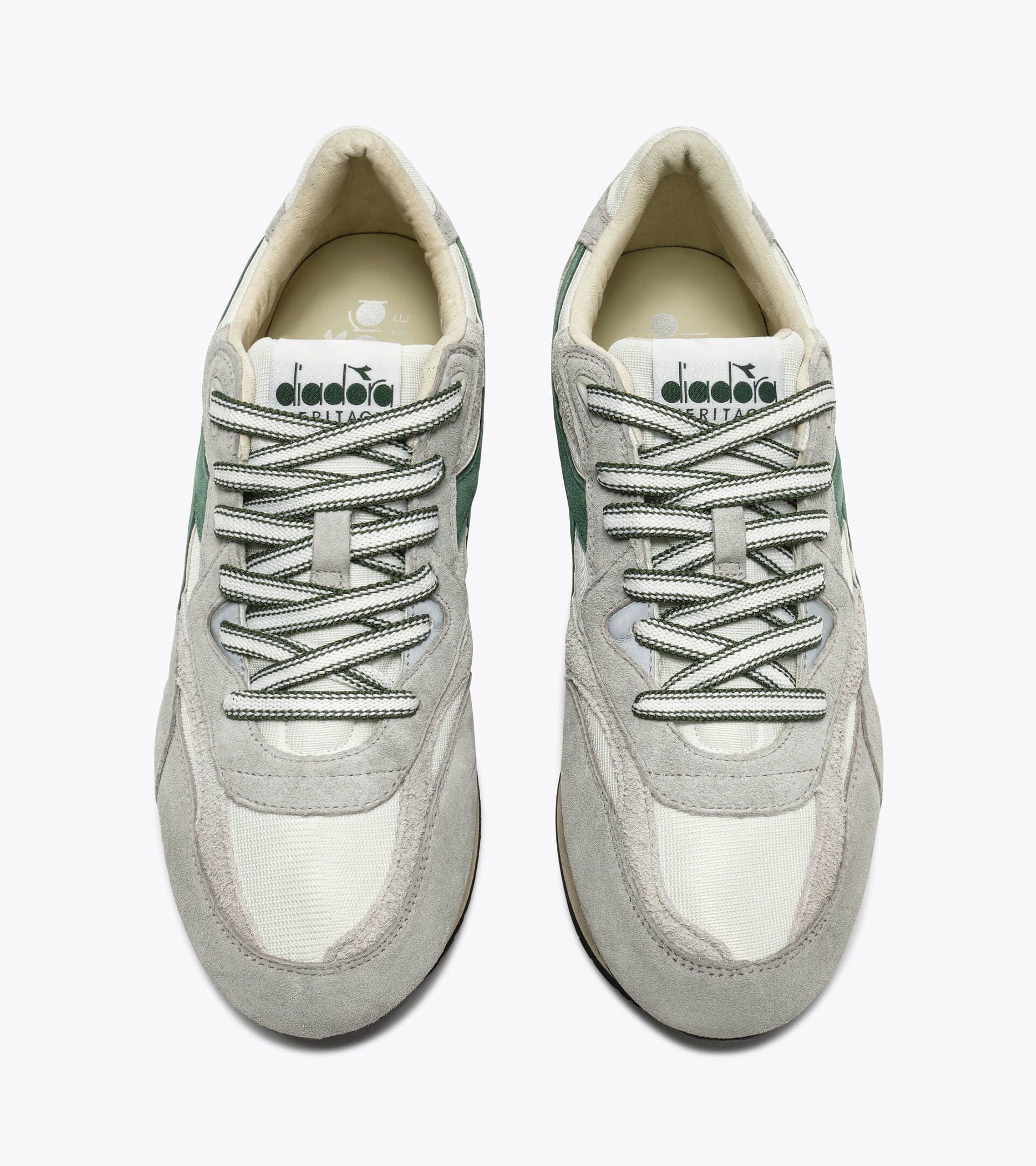 Low-profile Heritage sneaker - All-gender EQUIPE REVENGE USED WHITE/GRAY LIMESTONE - Diadora