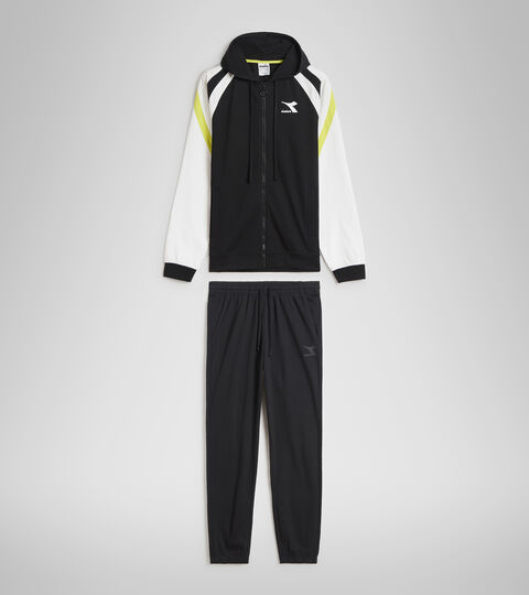 TRACKSUIT HOODIE FZ CORE, SCHWARZ Trainingsanzug aus Baumwolle - Herren TRACKSUIT HOODIE FZ CORE SCHWARZ - Diadora