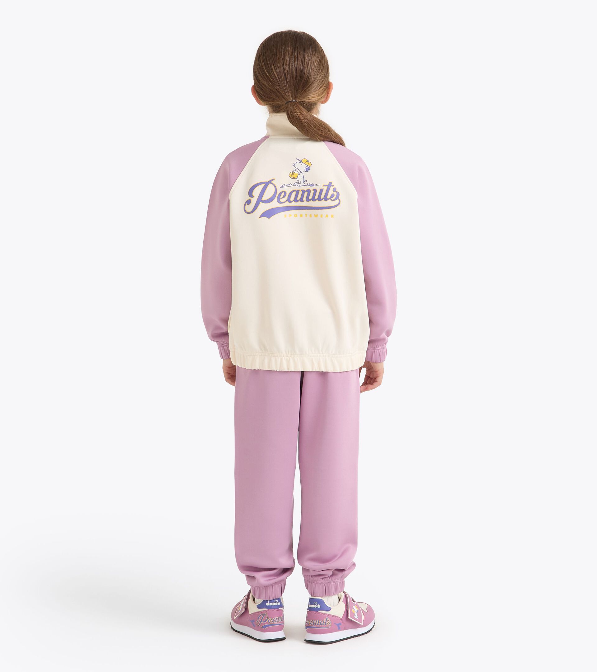 College-inspired Peanuts tracksuit - Kids  JU. TRACKSUIT FZ PEANUTS VIOLET MIST - Diadora