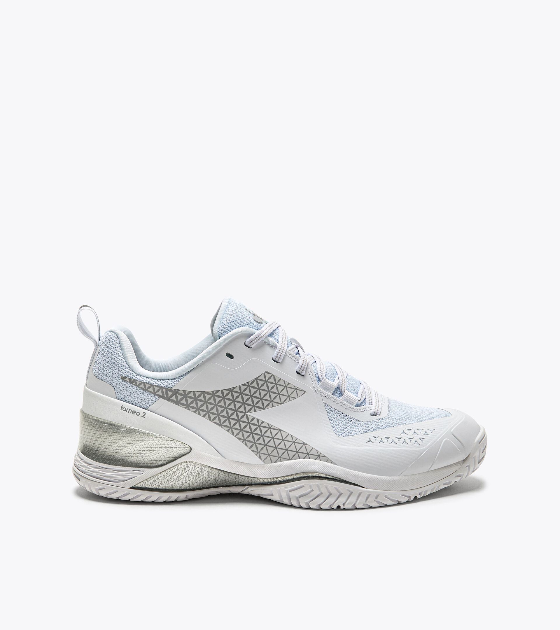 Zapatillas de tenis para terrenos duros o de tierra batida - Mujer  BLUSHIELD TORNEO 2 W AG BLANCO/BLANCO/BLANCO - Diadora