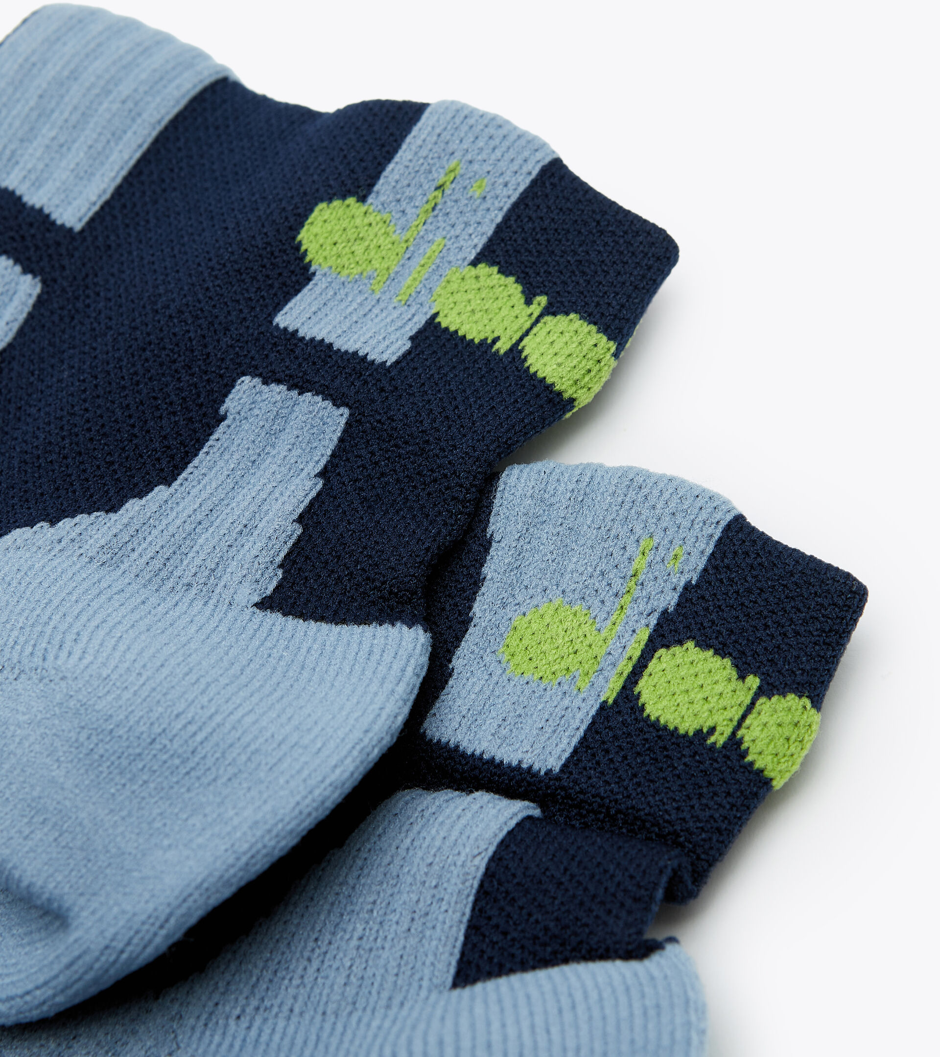 Unisex Running Socks CUSHION QUARTER SOCKS BLUE CORSAIR - Diadora