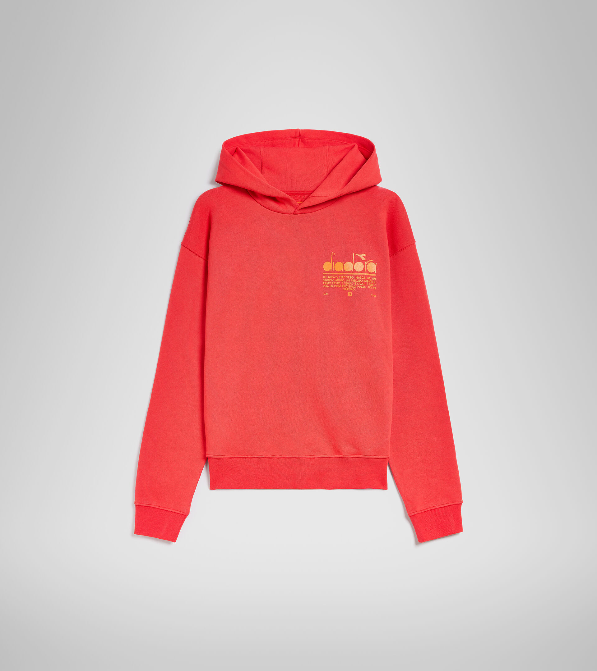 Cotton hoodie - Unisex HOODIE MANIFESTO POPPY RED - Diadora