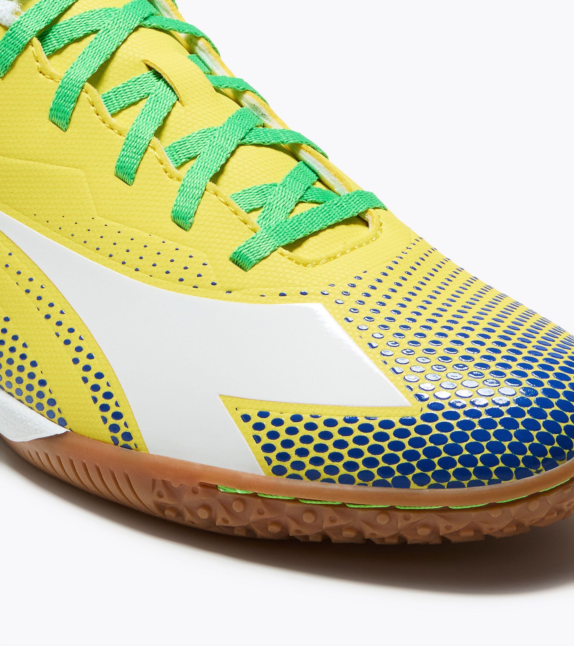 Indoor/parquet pitch five-a-side football boots - Men&rsquo;s PICHICHI 9 ID YELLOW SUN /WHITE/ROYAL BLUE - Diadora