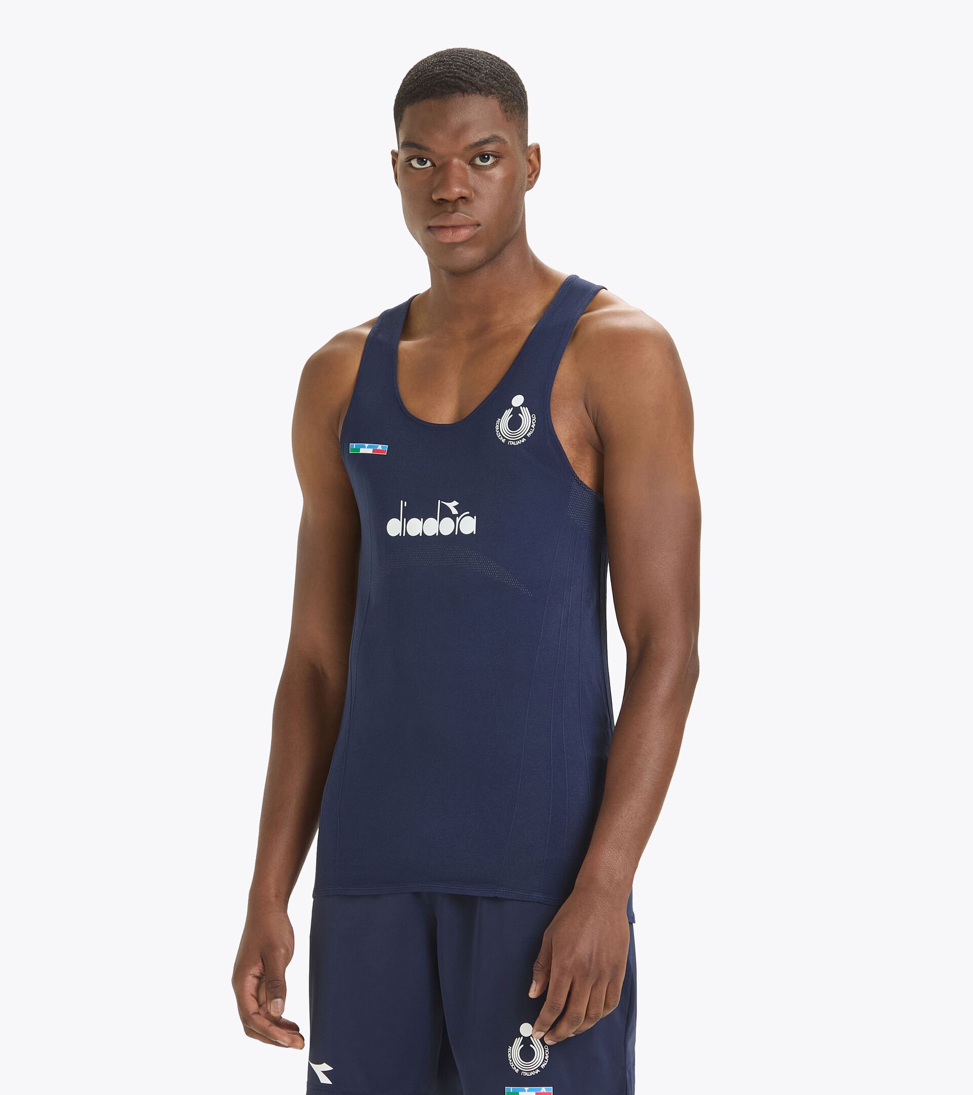 Competition tank Men - Italy National Volleyball Team CANOTTA GARA UOMO BV ITALIA NAVY BLAZER - Diadora