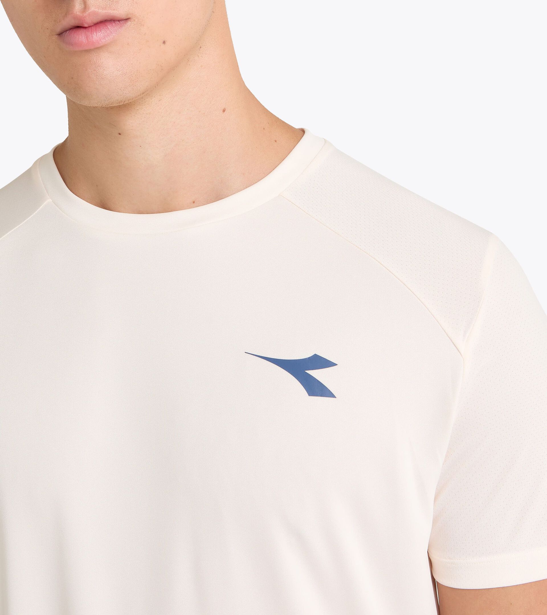 Tennis t-shirt - Men’s SS T-SHIRT TENNIS WHISPER WHITE - Diadora