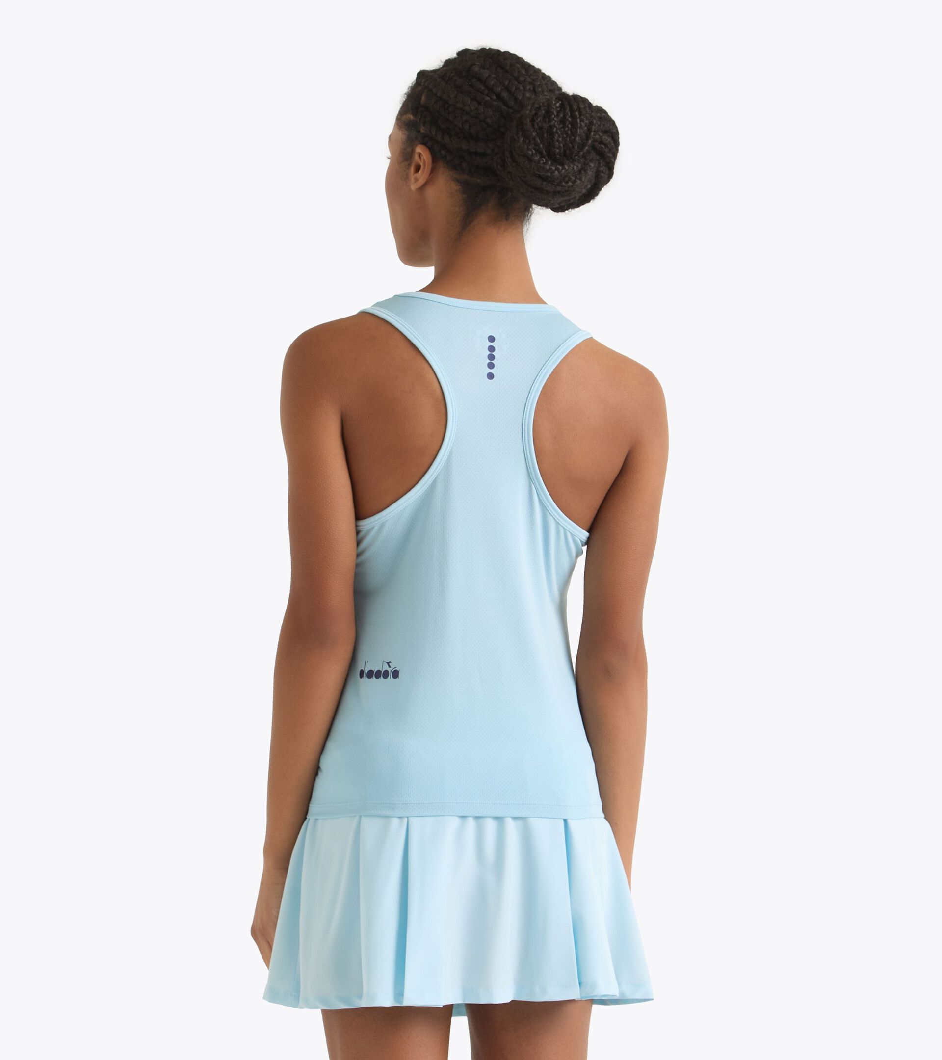 Canotta da tennis con dorso a vogatore - Donna L. TANK CORE AZURRO CORYDALIS - Diadora