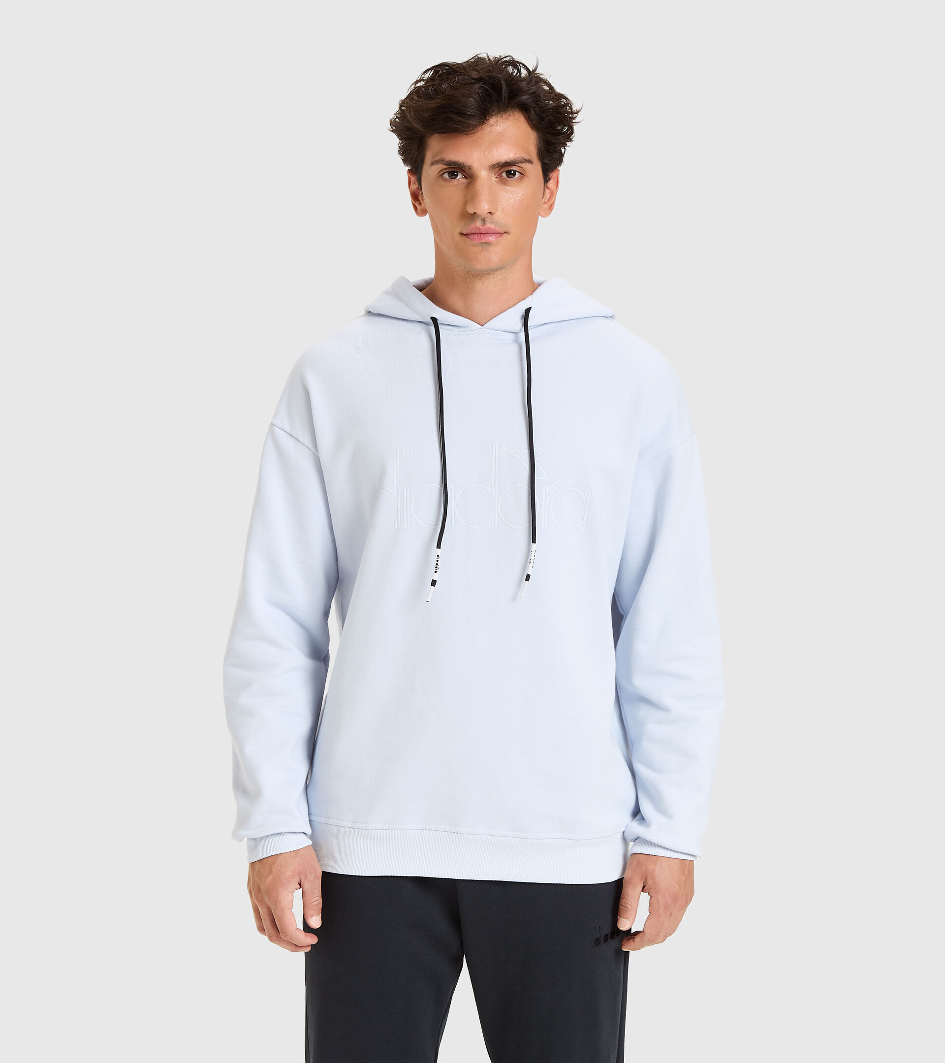 Hooded sweatshirt - Unisex HOODIE DIADORA HD SKY-BLUE ARTIC ICE - Diadora