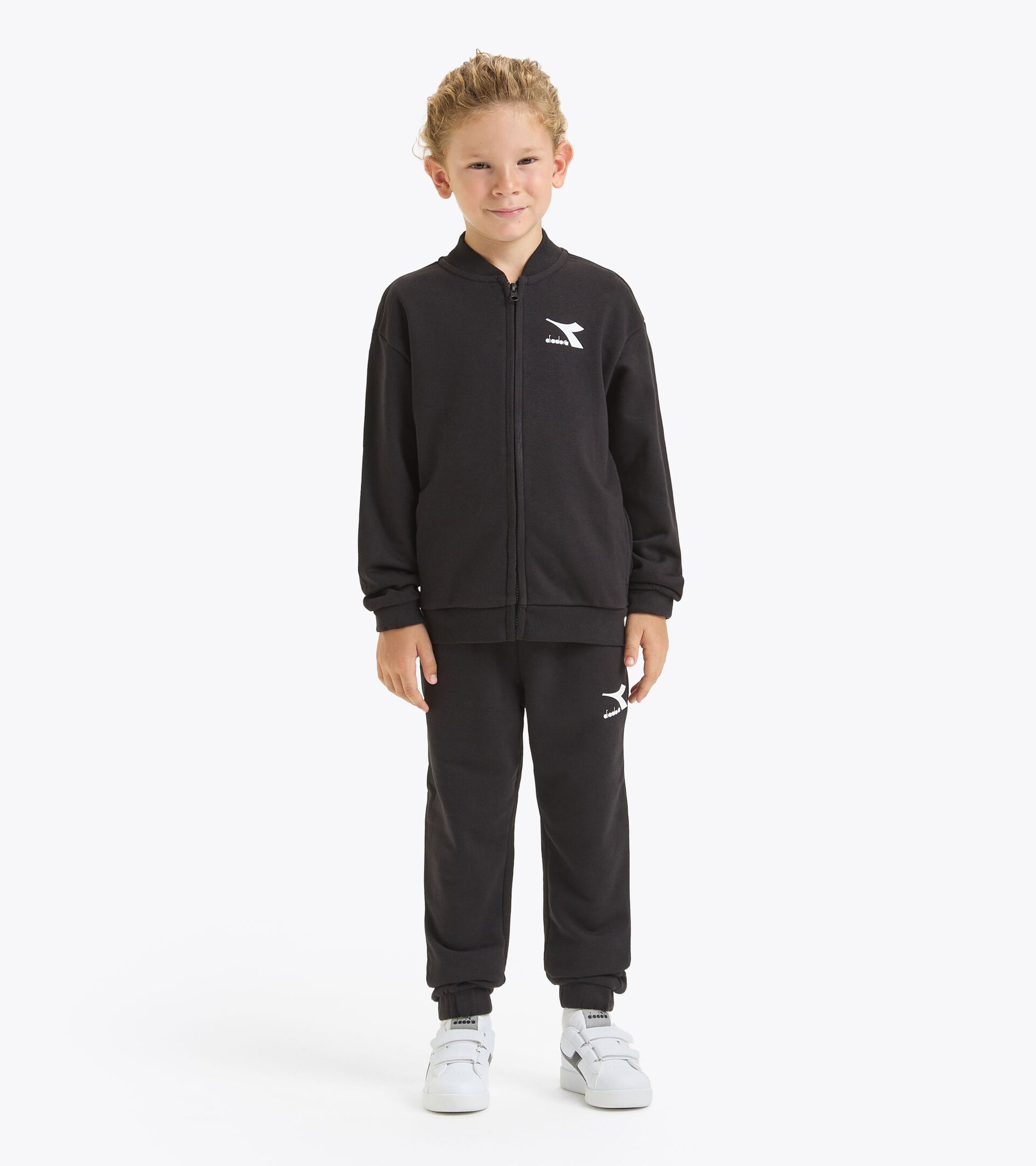 Chándal deportivo - Niños y Niñas JU. TRACKSUIT FZ CORE NEGRO - Diadora