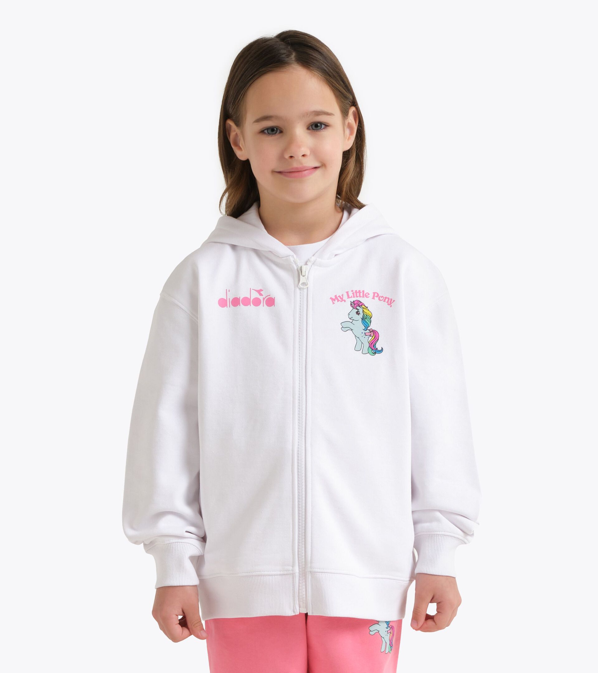 My Little Pony Hoodie - Boys and girls JU. HOODIE FZ MY LITTLE PONY OPTICAL WHITE - Diadora