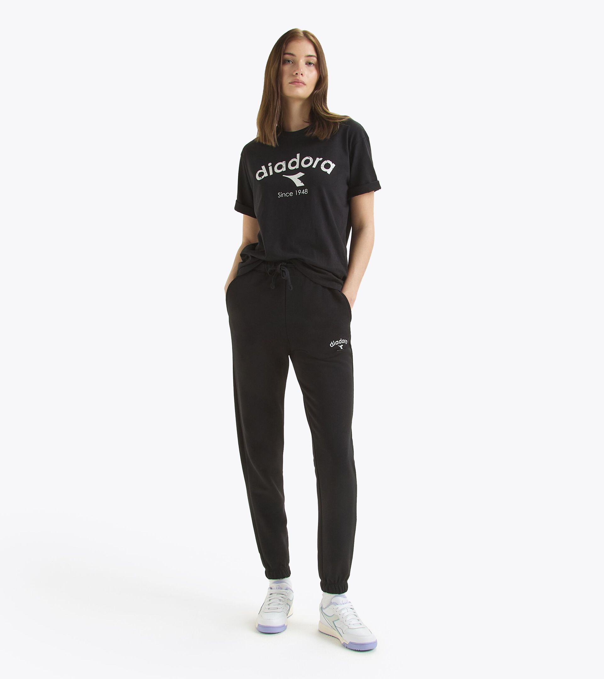 Pantalones deportivos - Gender neutral PANTS ATHL. LOGO NEGRO - Diadora
