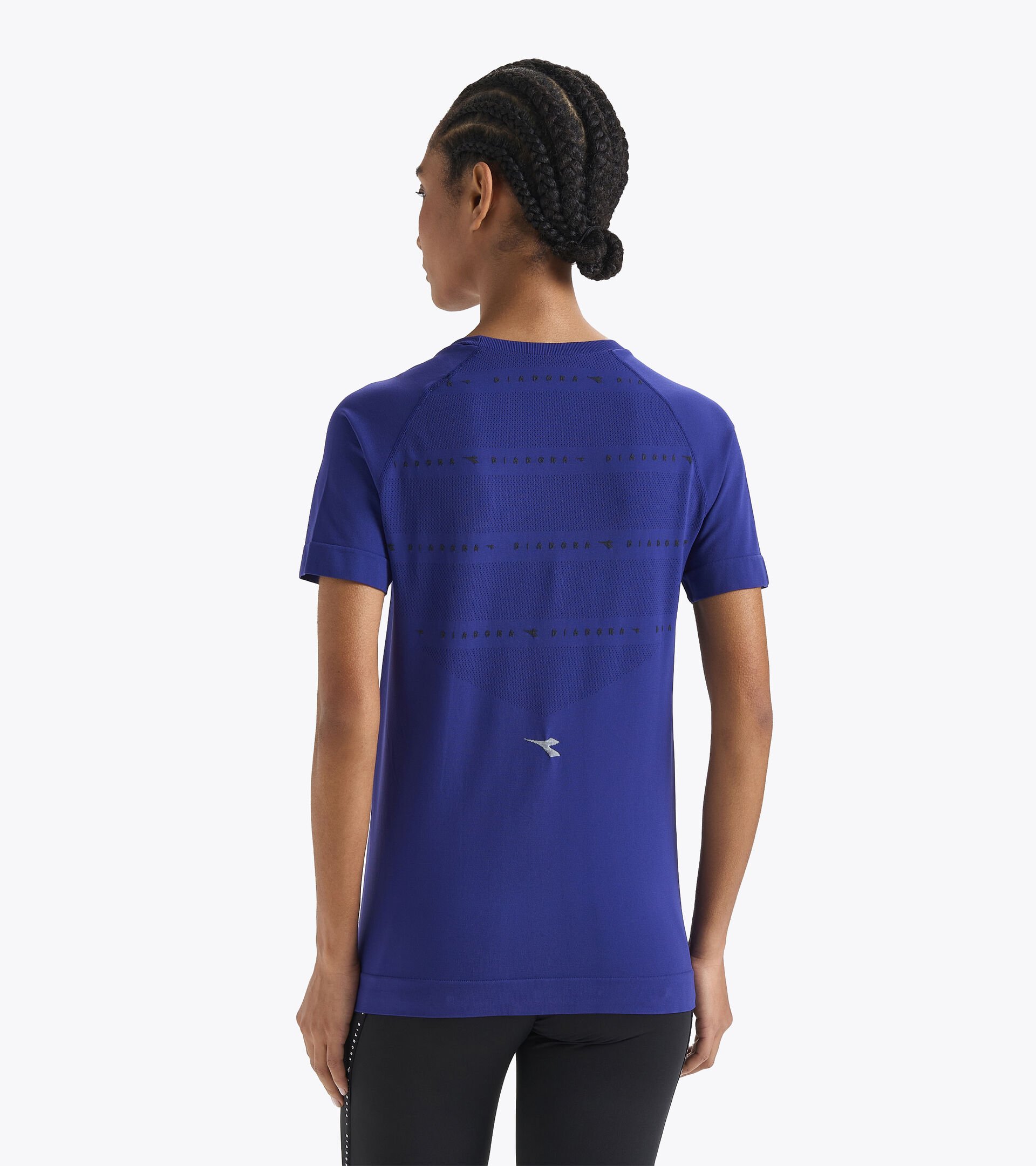 T-shirt de running Made in Italy - Femme L. SS SKIN FRIENDLY T-SHIRT BLUE PRINT - Diadora