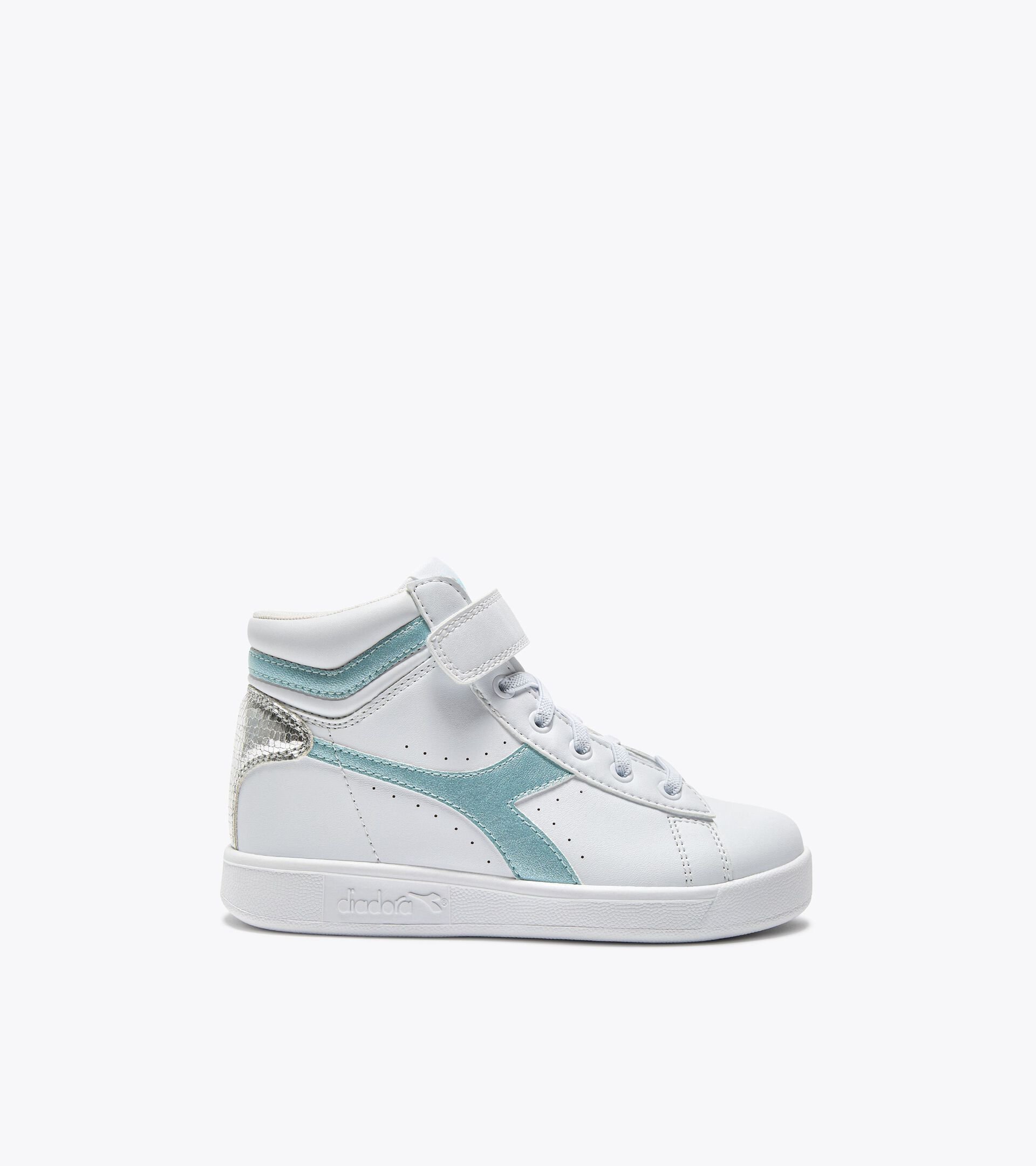 Sports shoes - Kids 4-8 years GAME P HIGH BALLET PS WHITE/BLUE GLOW - Diadora