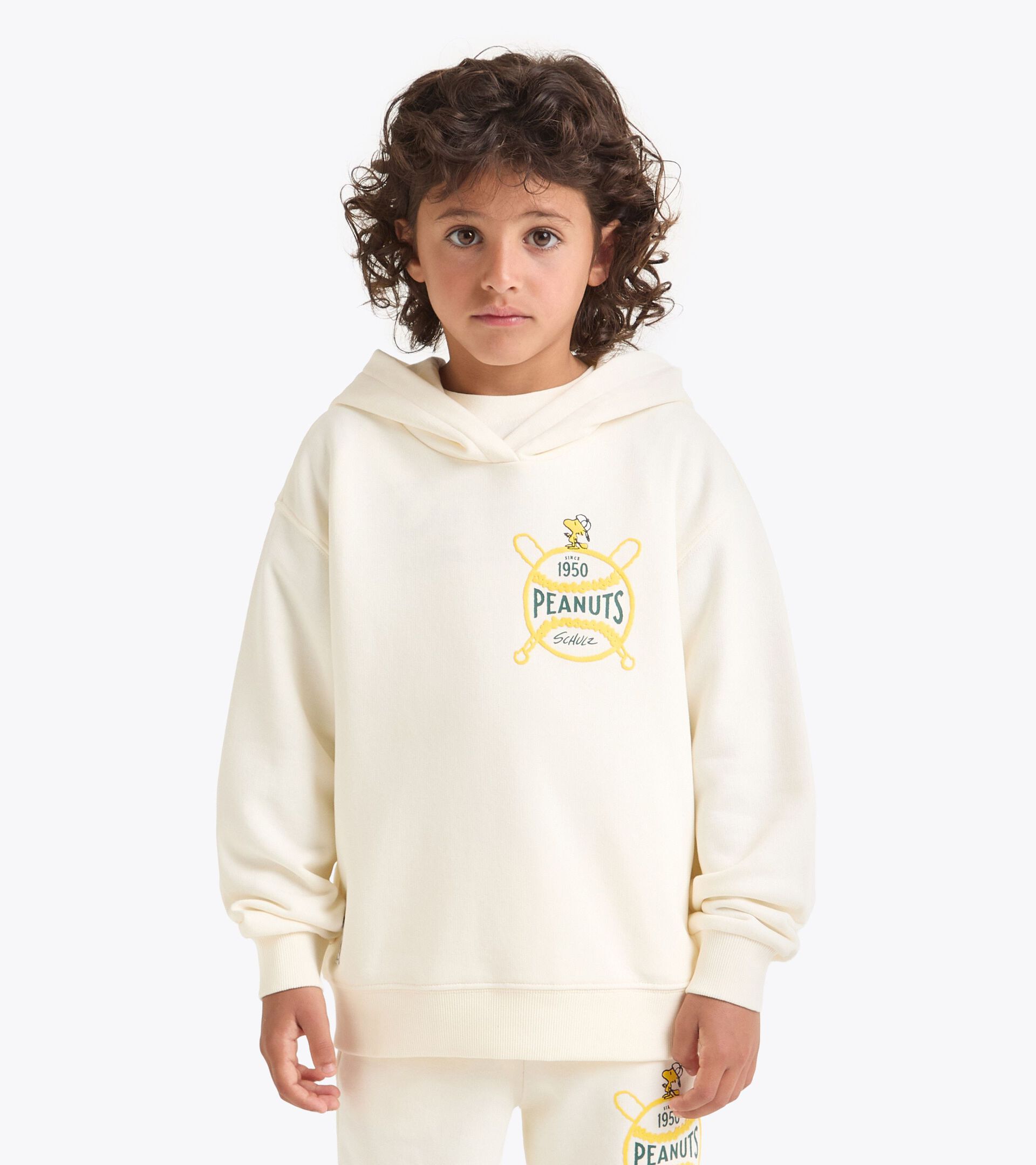 Sudadera con capucha Peanuts - Niños y niñas  JU. HOODIE PEANUTS BIANCO GARDENIA - Diadora
