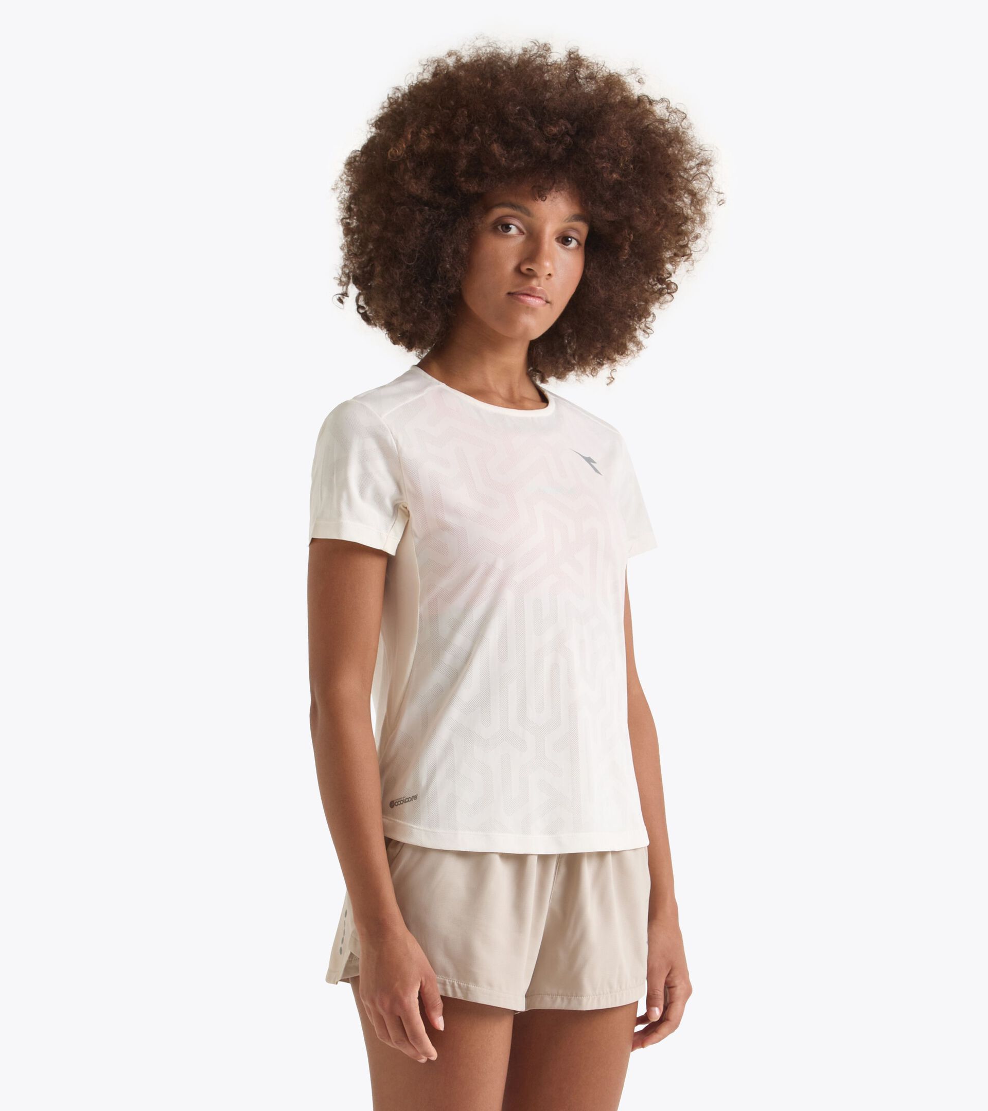 Running t-shirt - Coolcore light fabric - Women’s L. SUPER LIGHT SS T-SHIRT WHISPER WHITE - Diadora