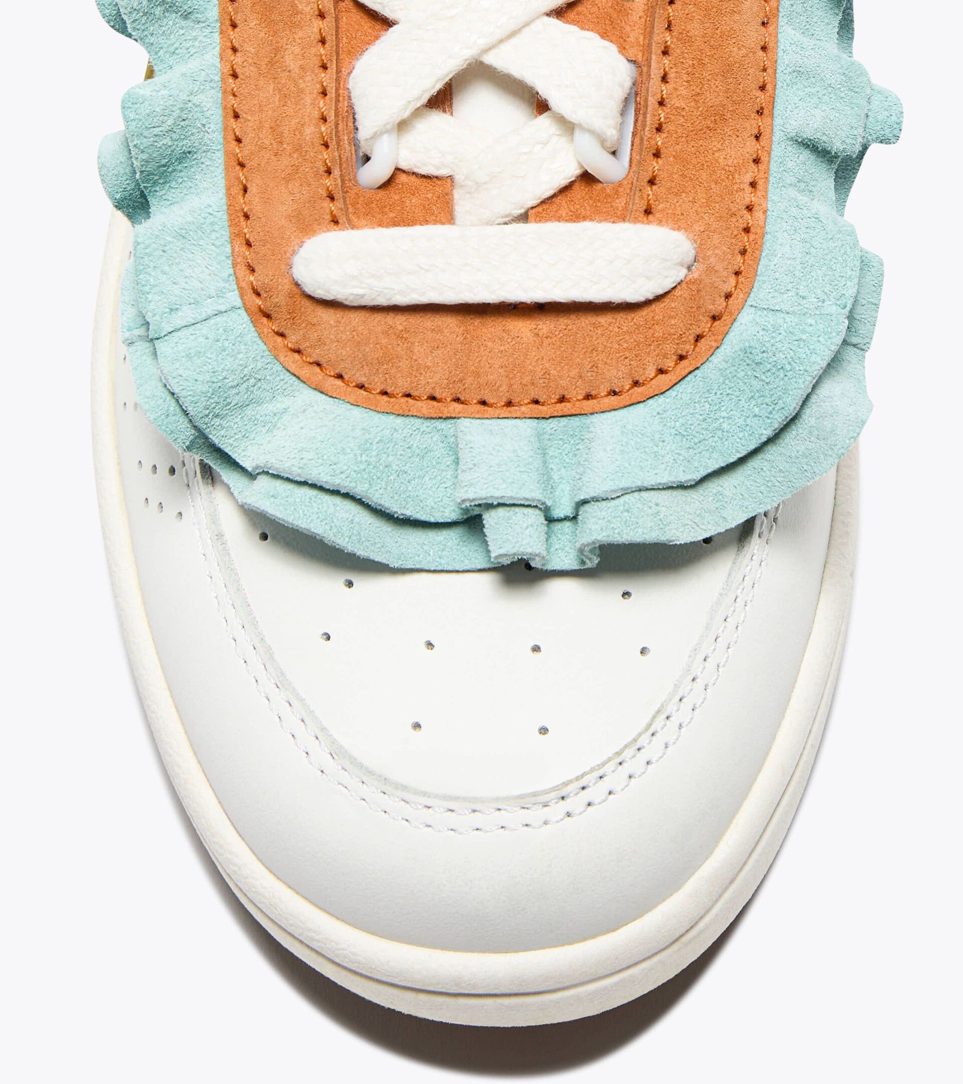 Sneakers Heritage en cuir - Femme B.ELITE ROUGE WN BIANCO/ARANCIO - Diadora