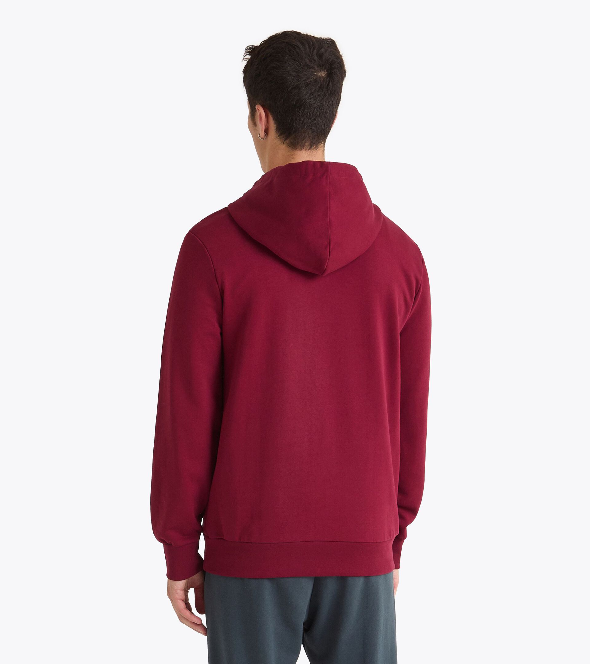 Sweatshirt mit Kapuze im Colorblock - alle Geschlechter HOODIE LOGO TAWNY-PORTWEIN - Diadora