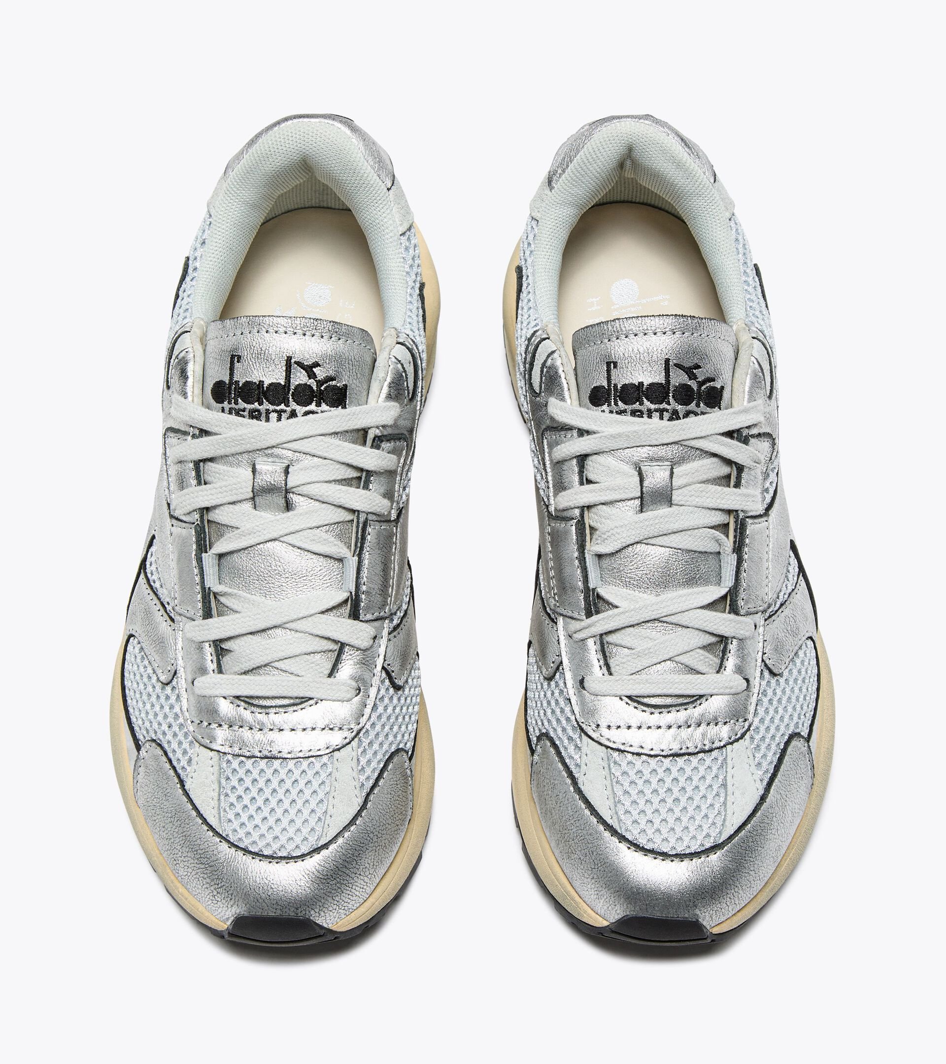 Heritage leather sneaker - Women's MERCURY ELITE SILVER USED WN SILVER METALIZED - Diadora
