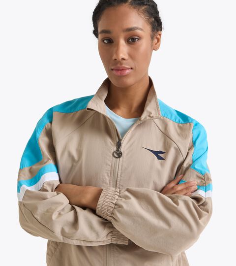 Veste de tennis - Compétition - Pour tous les genres U. TRACK JACKET ICON BEIGE HOUMMOS - Diadora