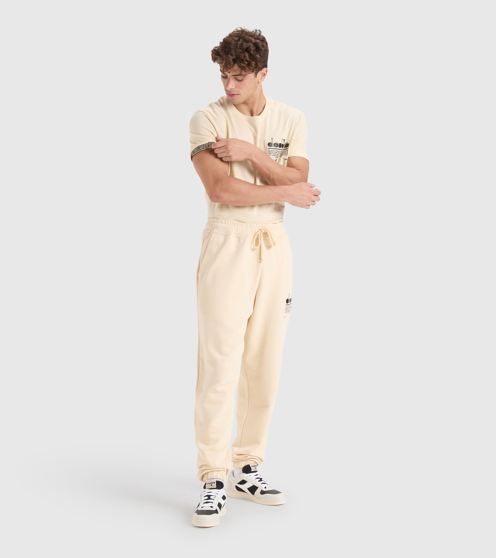 Cotton sports trousers - Unisex PANT MANIFESTO NAVAJO BEIGE - Diadora