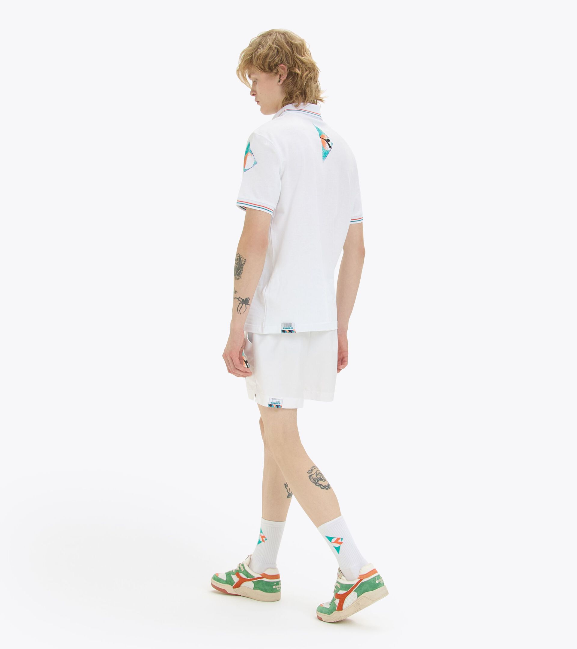 90s-inspired shorts - Made in Italy - Men’s SHORTS TENNIS 90 OPTICAL WHITE - Diadora