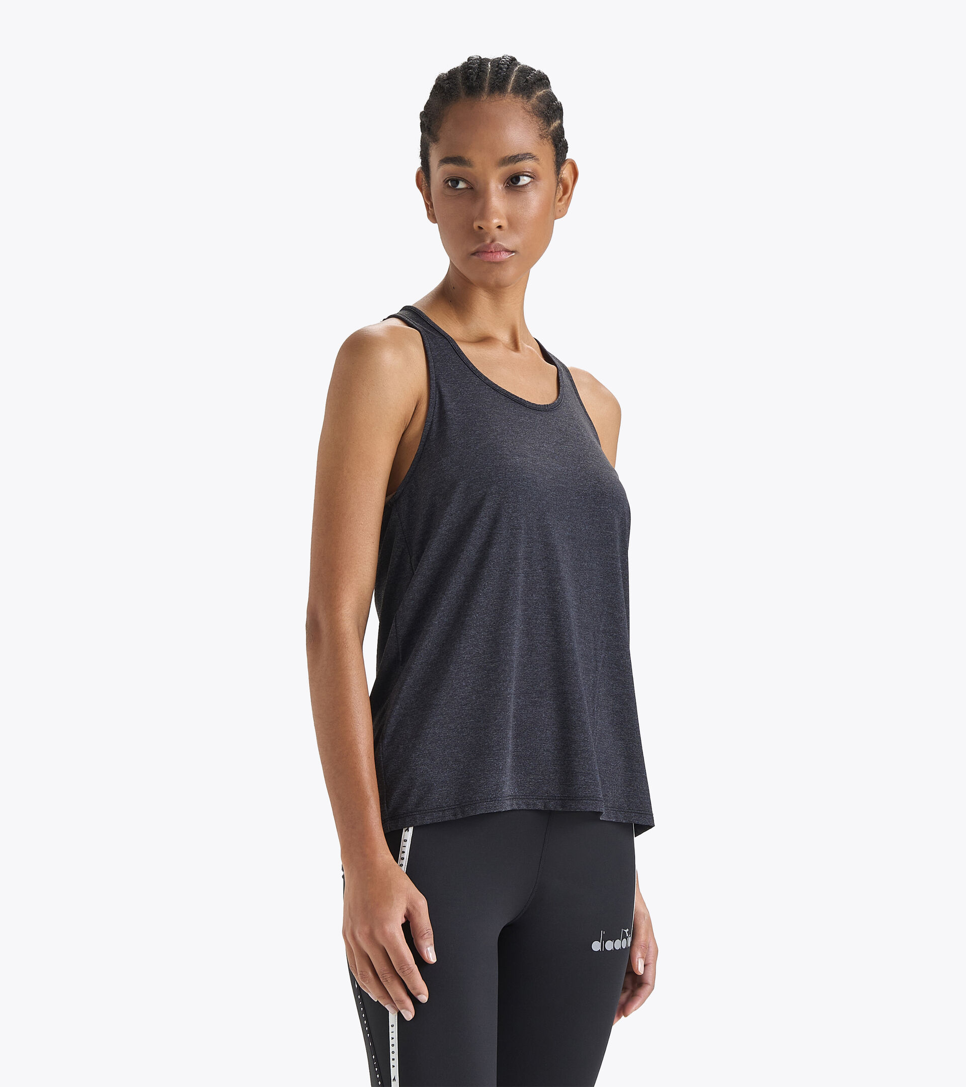 Running tank top - Women L. TANK BE ONE NEGRO - Diadora