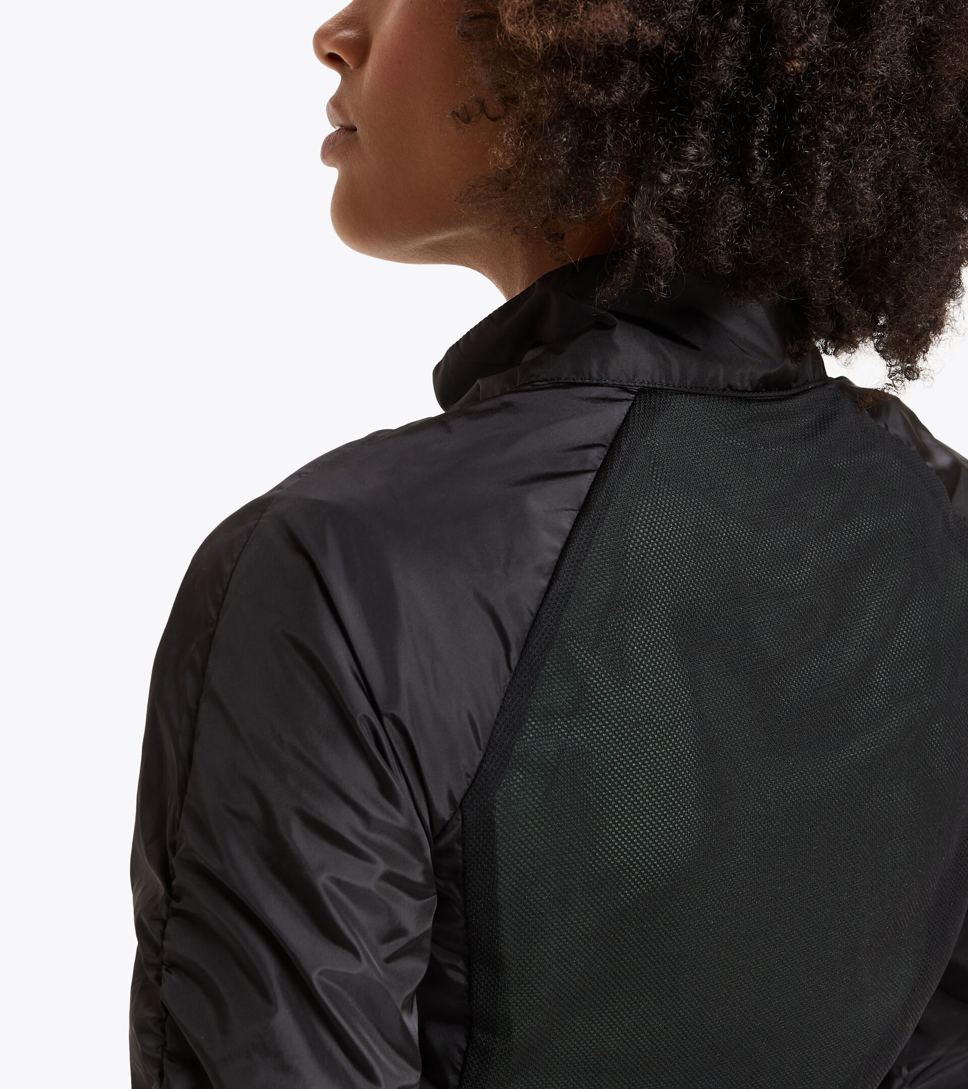 Running windproof jacket - Women L. WINDBREAKER JACKET BLACK - Diadora