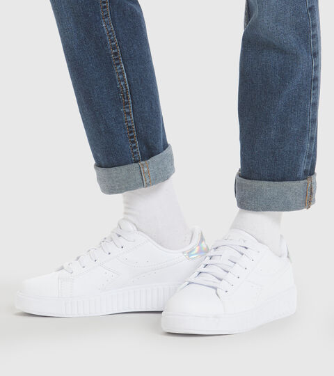 GAME STEP GS, BIANCO/ARGENTO Footwear Sport BAMBINO GAME STEP GS BIANCO/ARGENTO Diadora