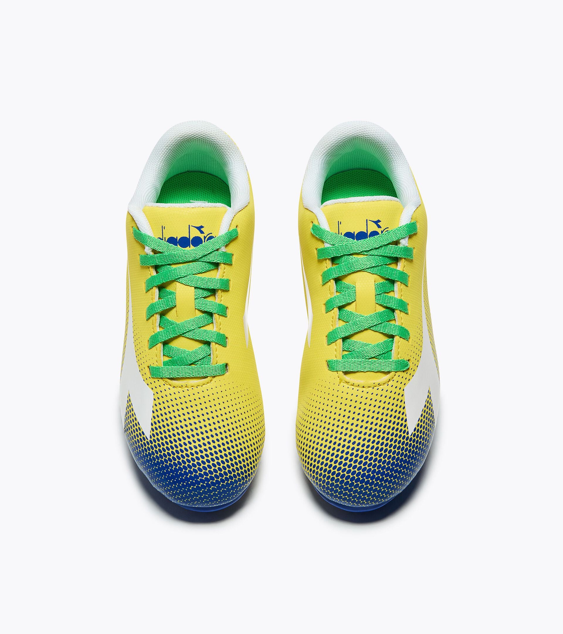 Firm ground football boots - Boys and girls PICHICHI 9 JR MD YELLOW SUN /WHITE/ROYAL BLUE - Diadora