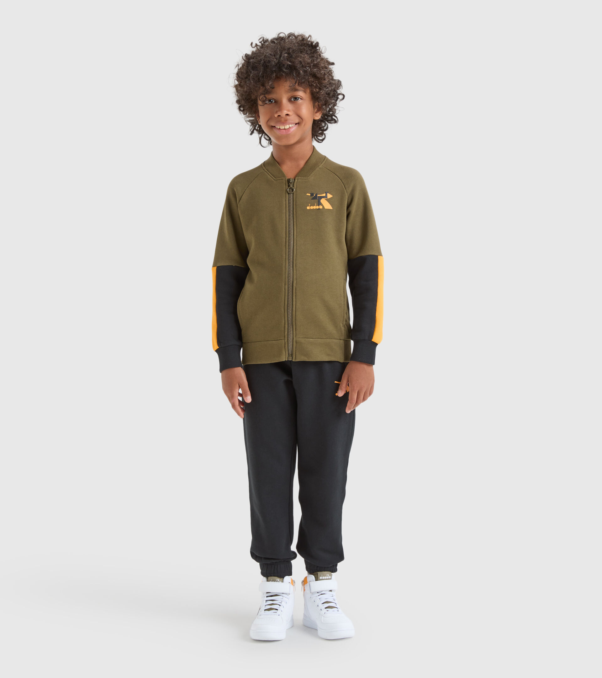 Sports tracksuit - Kids JB. TRACKSUIT FZ TWISTER KIWI GREEN - Diadora