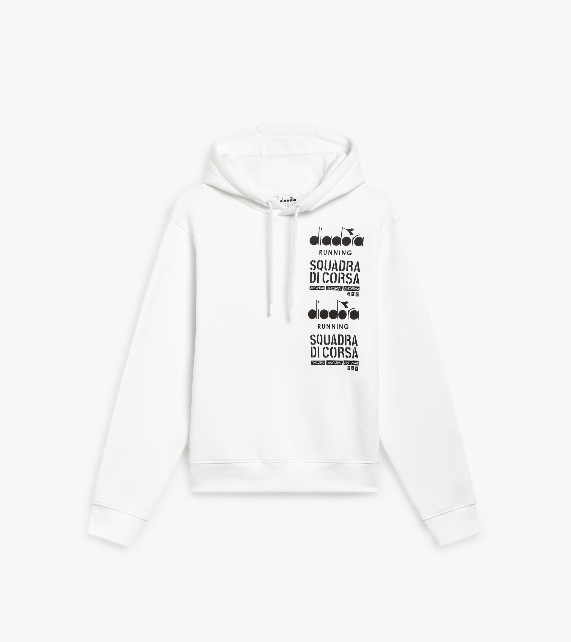 Squadra di Corsa hoodie - Gender Neutral HOODIE SQUADRA DI CORSA OPTICAL WHITE - Diadora