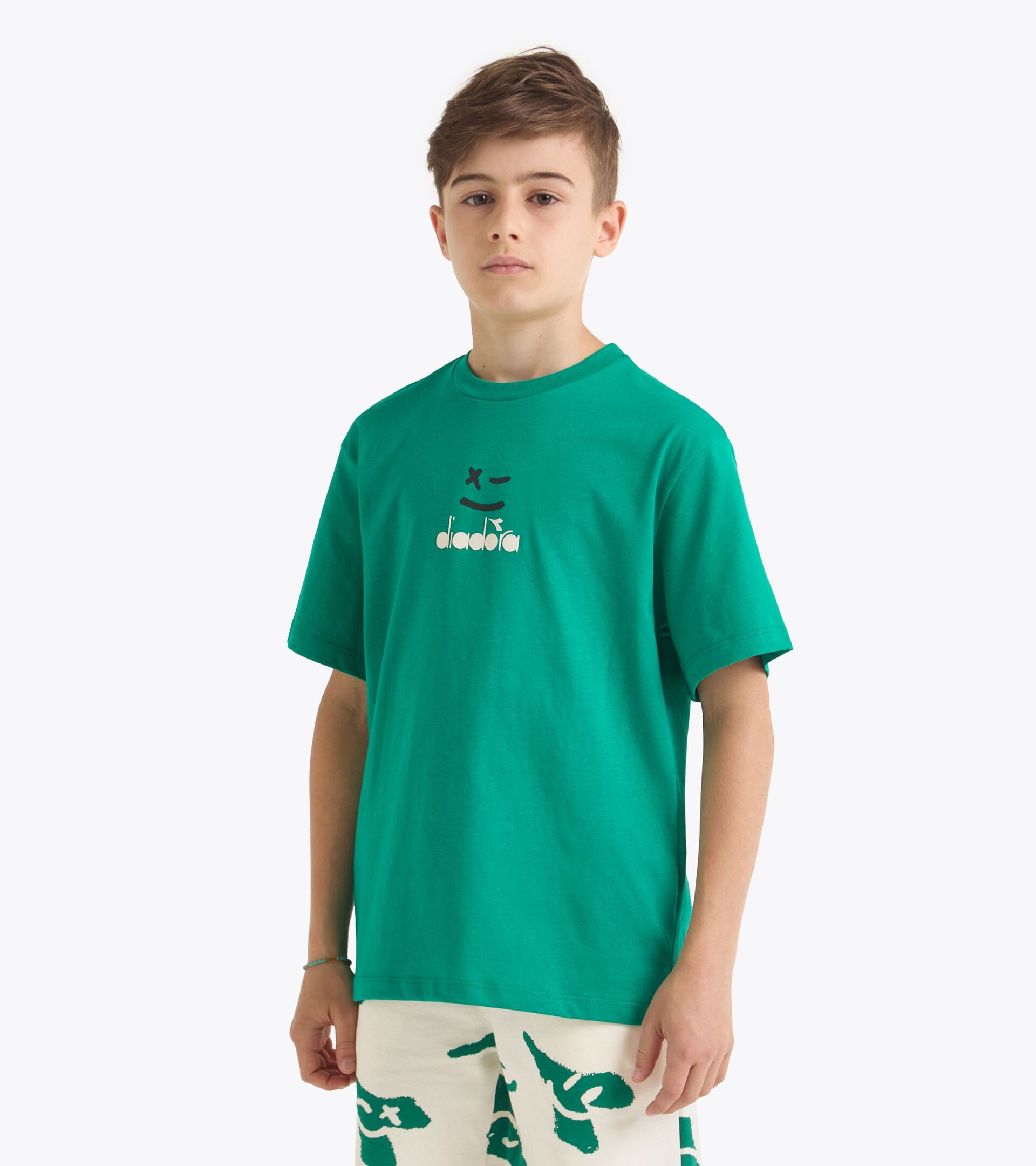 Tank - Boy JB. T-SHIRT SS SMILE LOGO GREEN - Diadora