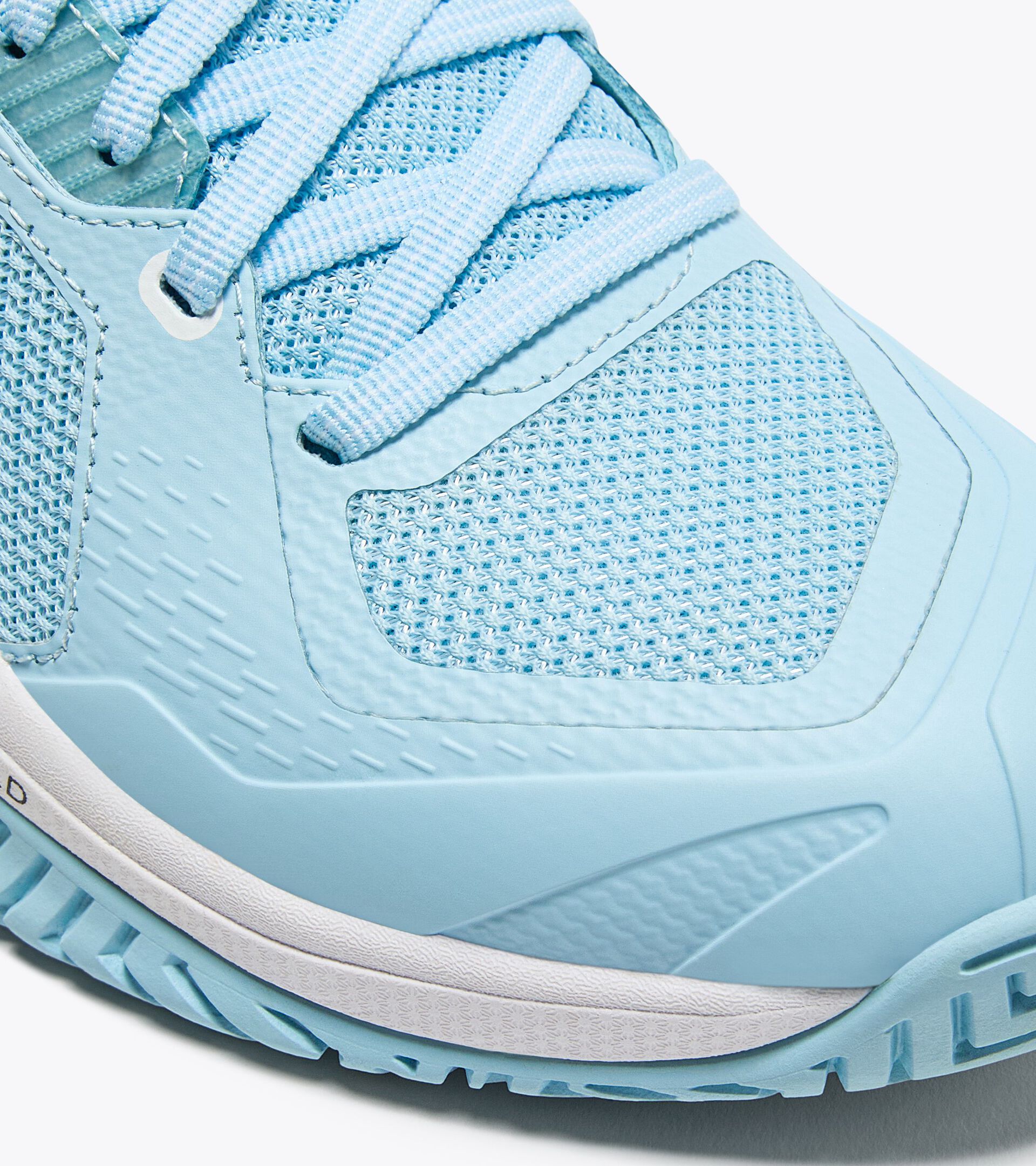 Tennis shoe for hard surfaces and clay courts -  Protection and cushioning - Women’s BLUSHIELD TORNEO 3 W AG CORYDALIS BLUE/BLACK IRIS - Diadora
