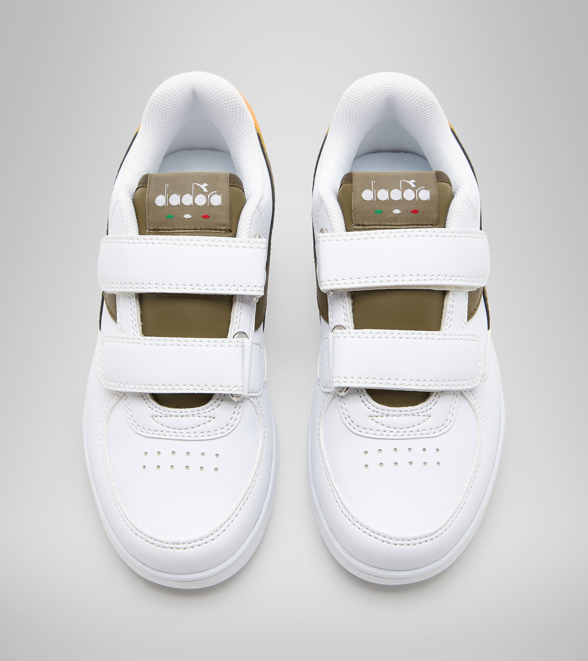 Sports shoes - Kids 4-8 years RAPTOR LOW PS WHITE/DARK OLIVE - Diadora