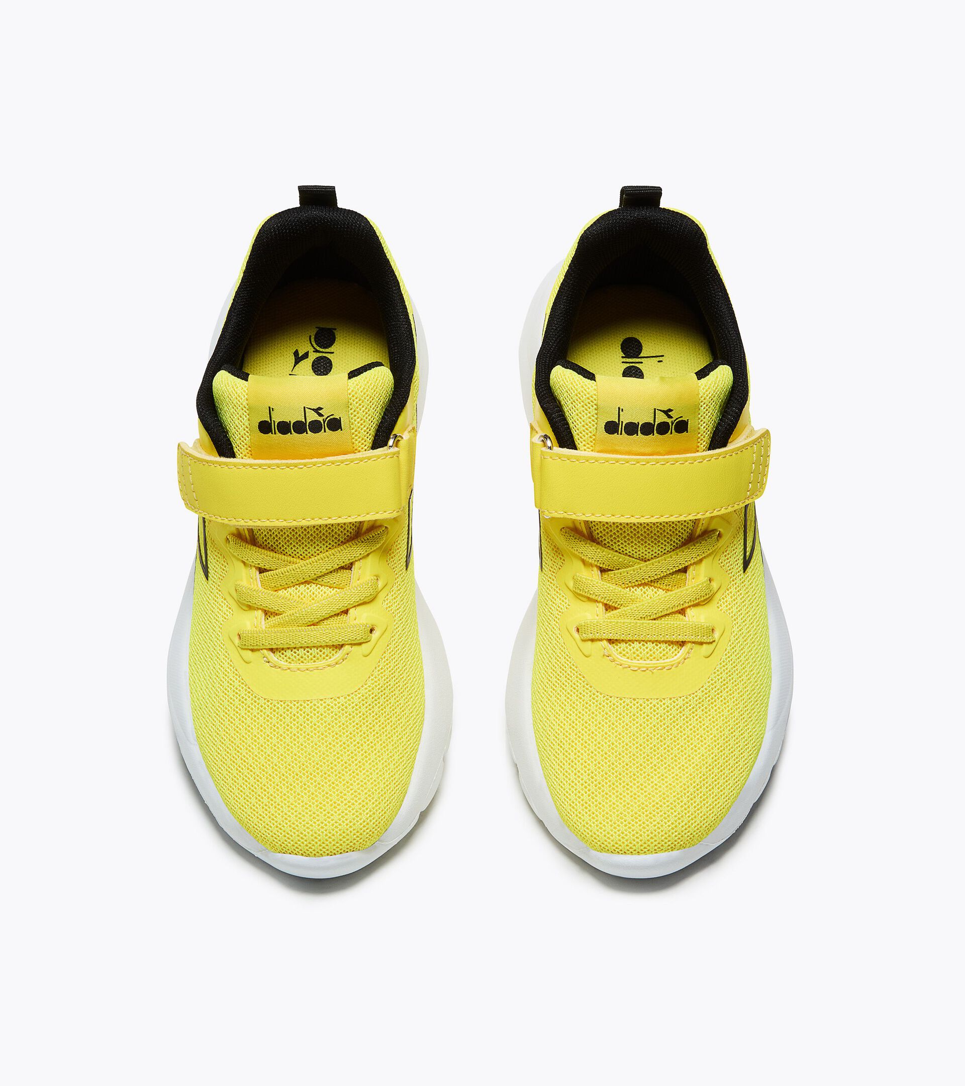 Running  shoe -  4-8  years old - Kids EVO RUN PS YELLOW FLUO - Diadora