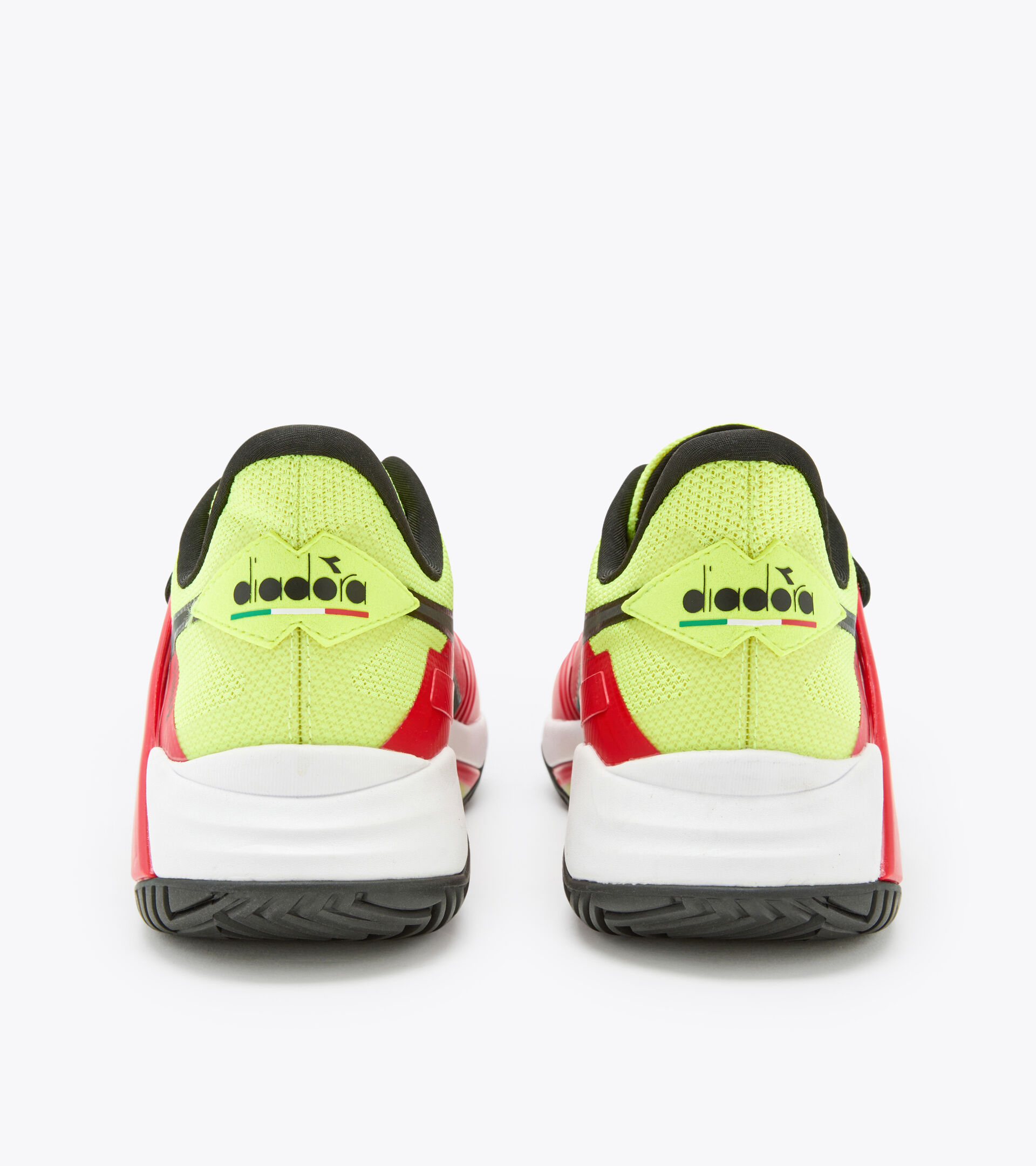 Tennis shoes for hard surfaces or clay - Men B.ICON 2 AG YELLOW FLUO DD/BLK/FIERY RED - Diadora