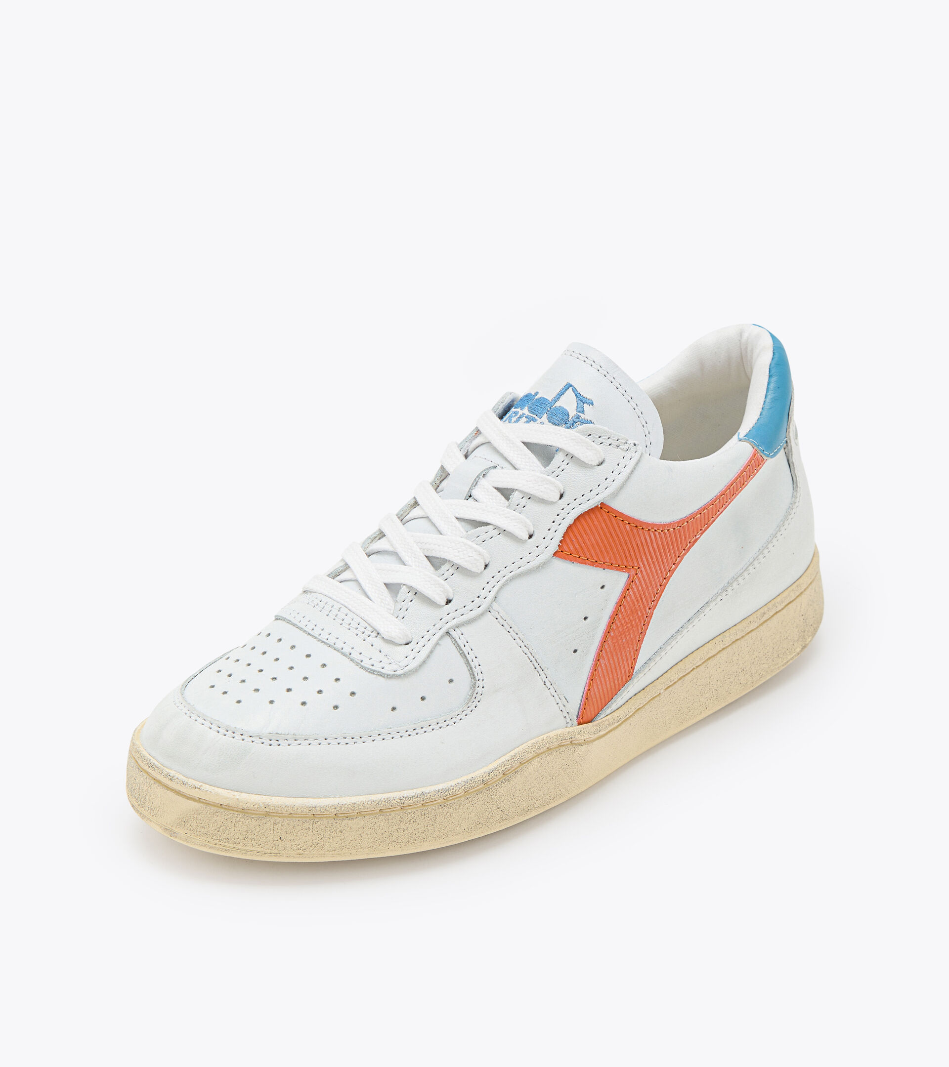 Heritage shoes - Unisex MI BASKET LOW USED WHITE/ORANGE PEEL - Diadora