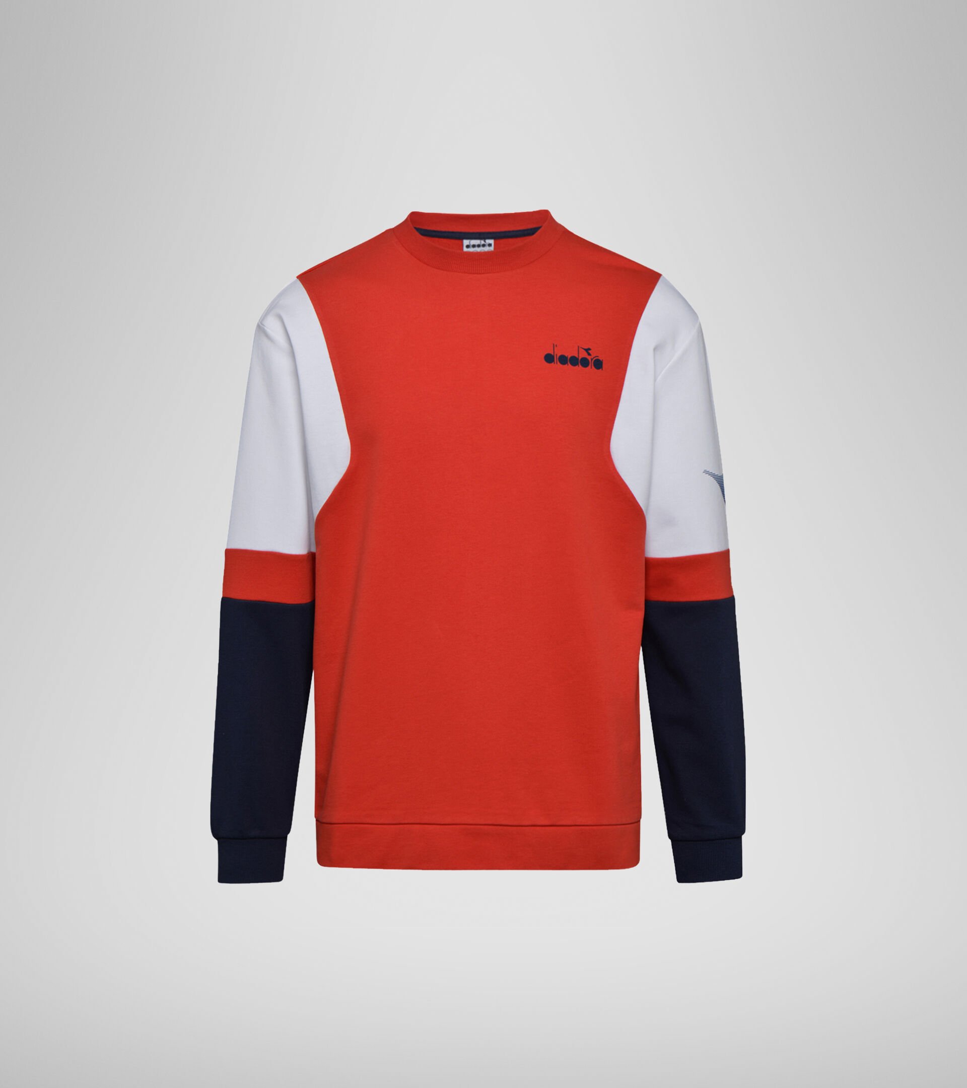 Crew-neck sweatshirt - Men SWEATSHIRT CREW DIADORA CLUB MOLTEN LAVA RED - Diadora