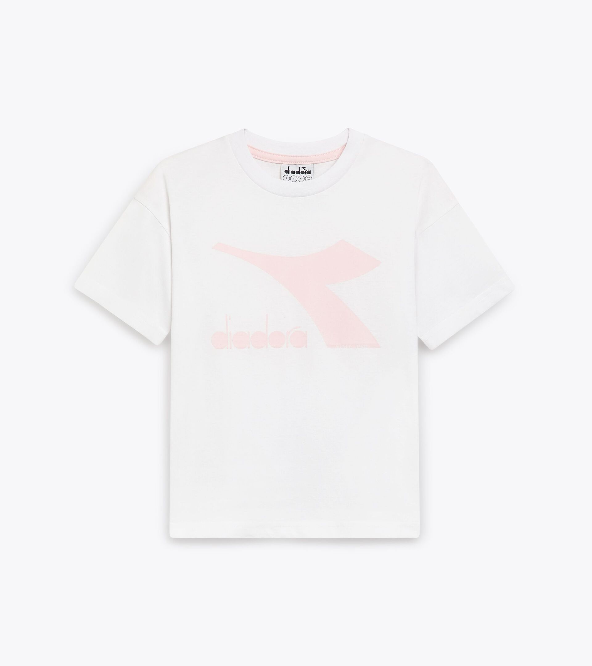 T-shirt de sport - Enfants
 JU.T-SHIRT SS BL BIANCO OTTICO/ROSA DI BOSCO - Diadora